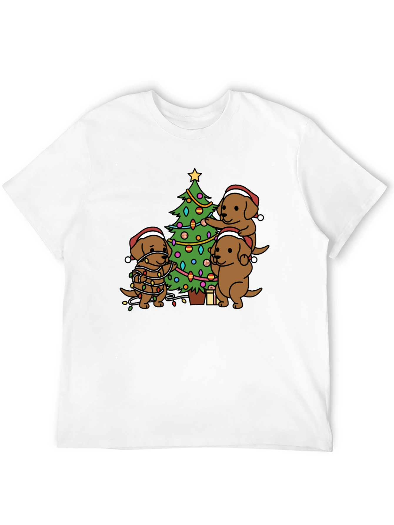Festive Dog Christmas Tree T-Shirt
