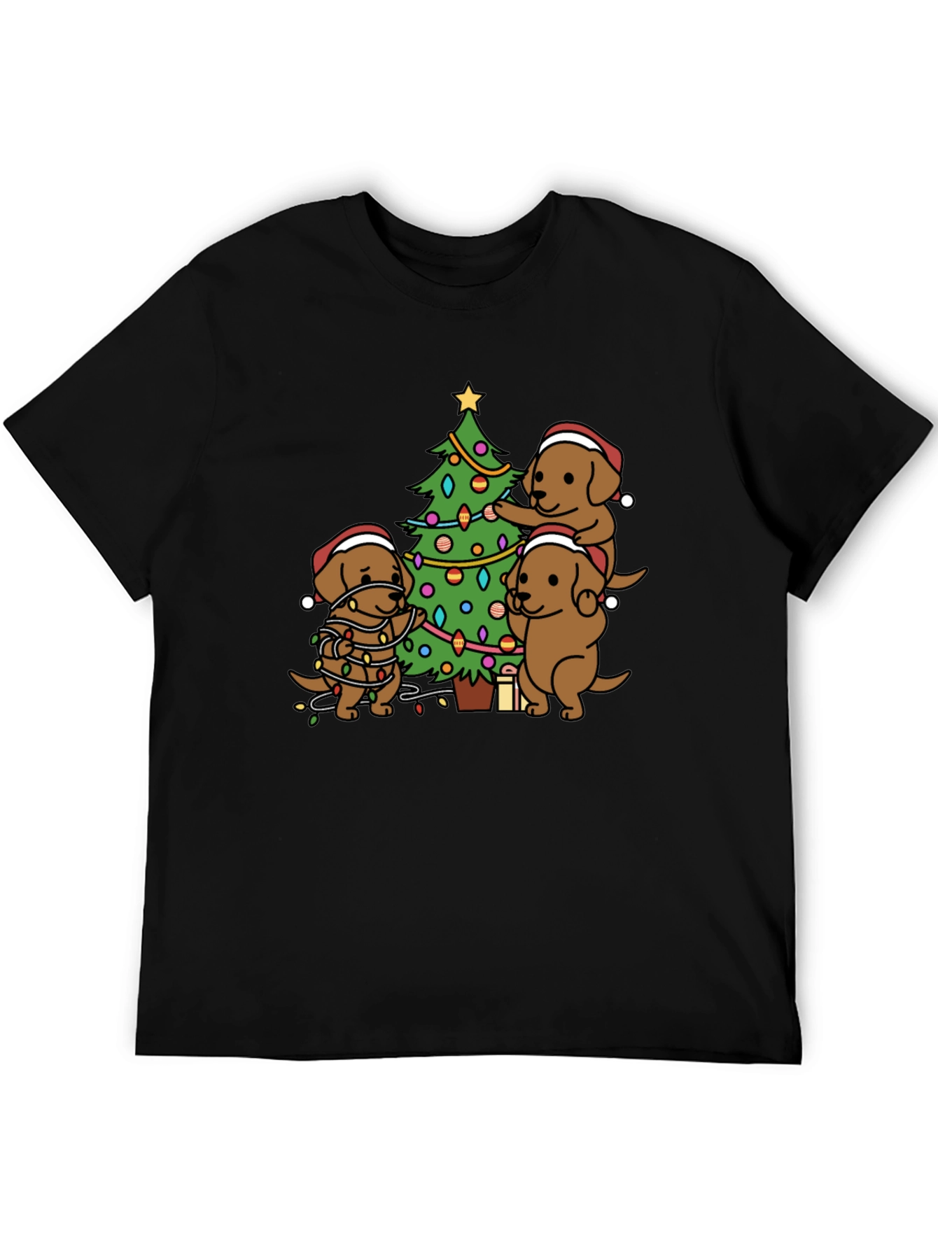 Festive Dog Christmas Tree T-Shirt