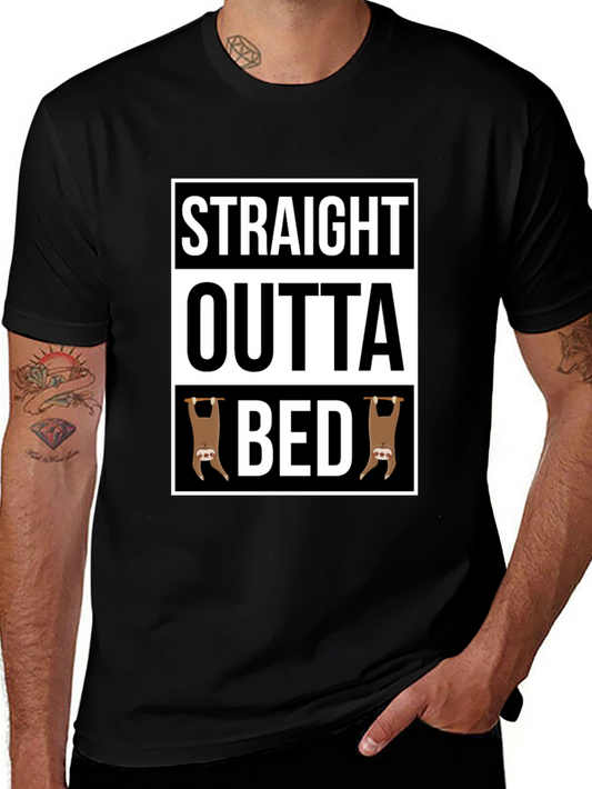 Straight Outta Bed Sloth T-Shirt - Funny & Comfy