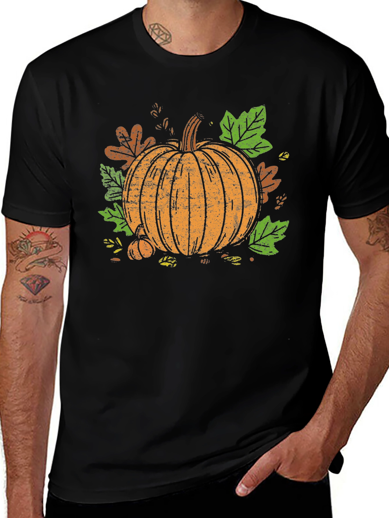 Fall Harvest Pumpkin T-Shirt - Festive Autumn Design