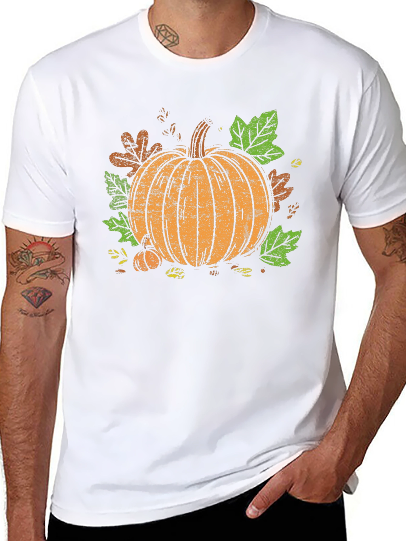 Fall Harvest Pumpkin T-Shirt - Festive Autumn Design