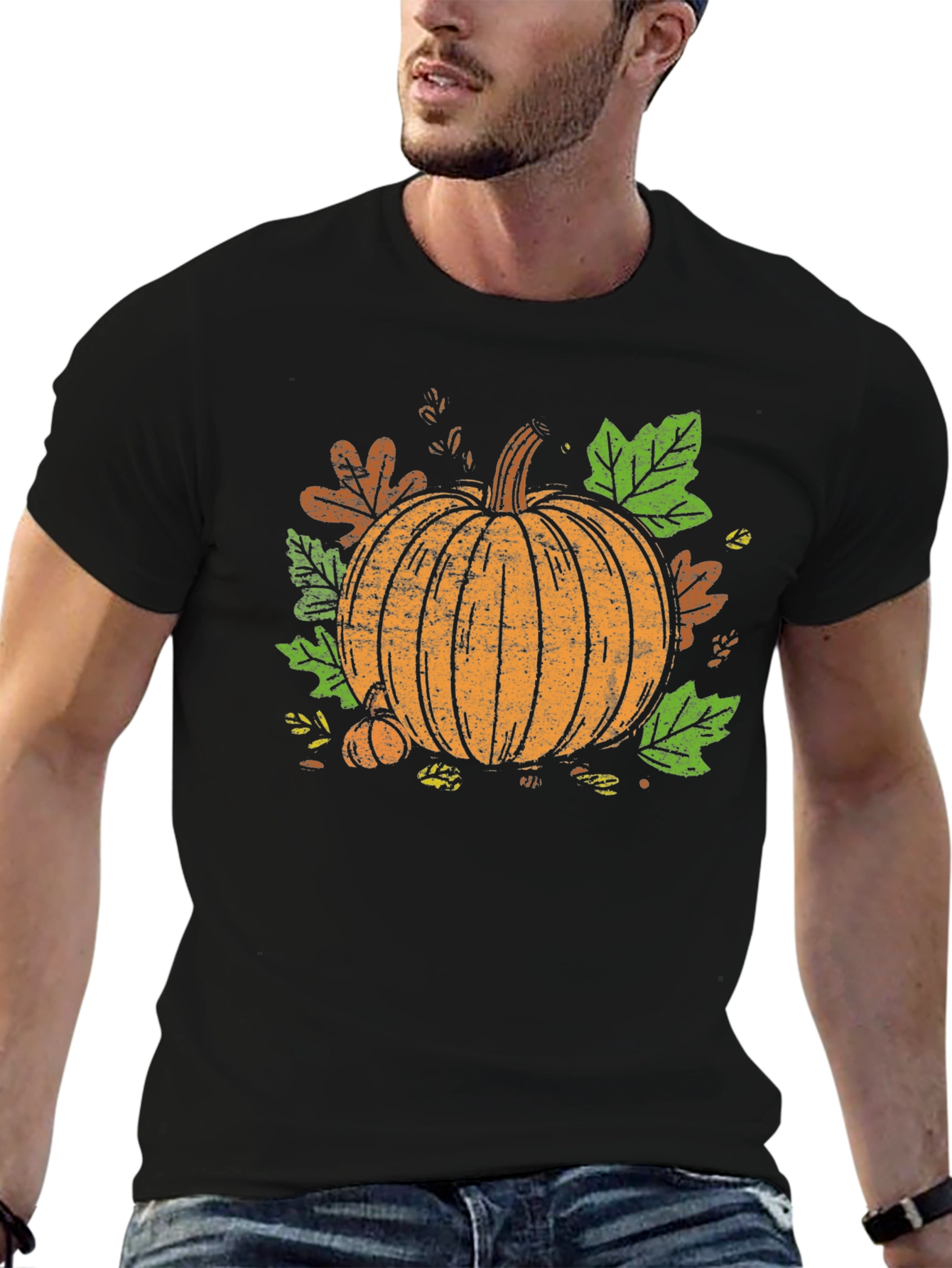 Fall Harvest Pumpkin T-Shirt - Festive Autumn Design