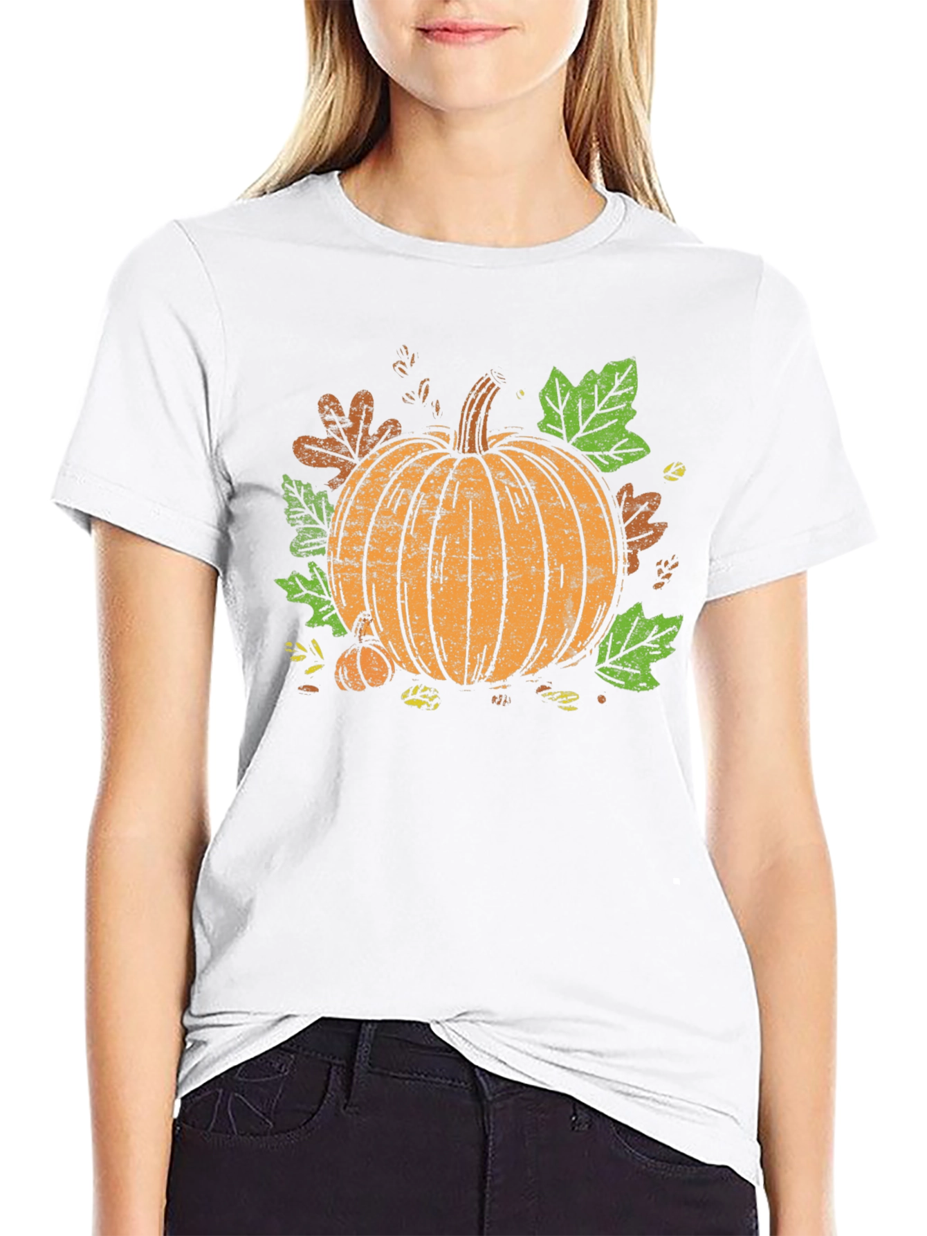 Fall Harvest Pumpkin T-Shirt - Festive Autumn Design