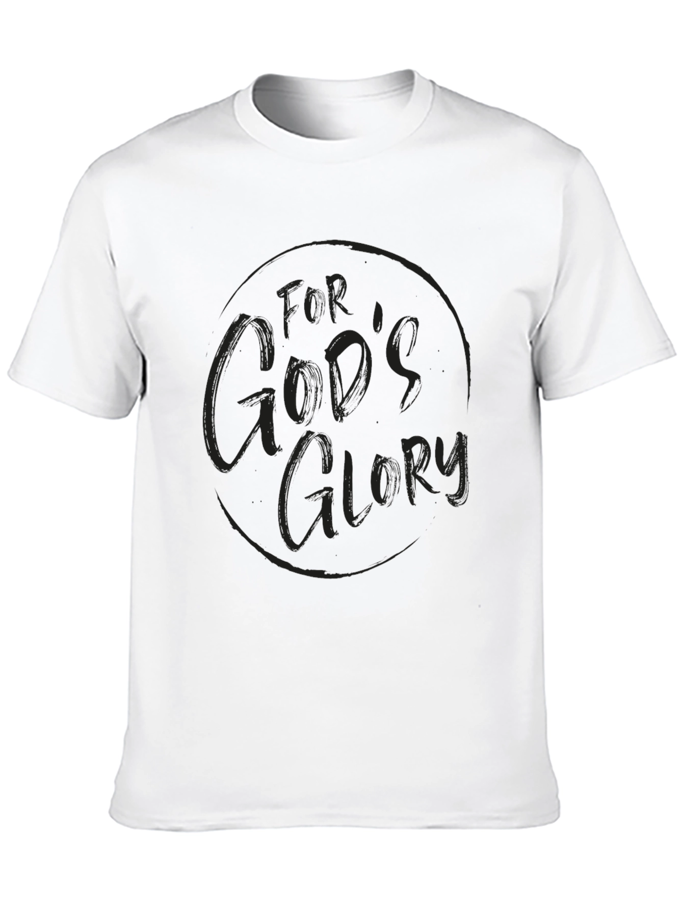 Mens For Gods Glory Black T-Shirt