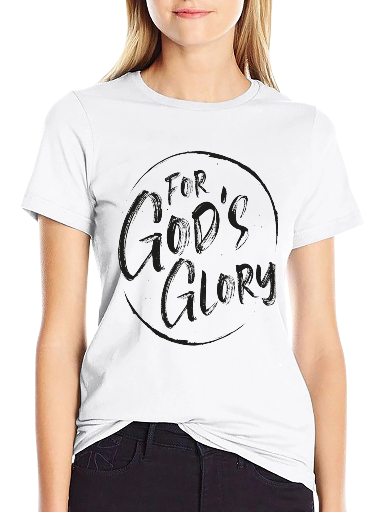 Mens For Gods Glory Black T-Shirt