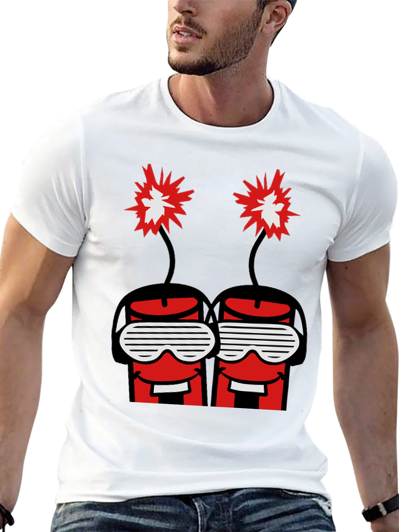 Dynamite Duo Graphic Tee - Black Cotton T-Shirt