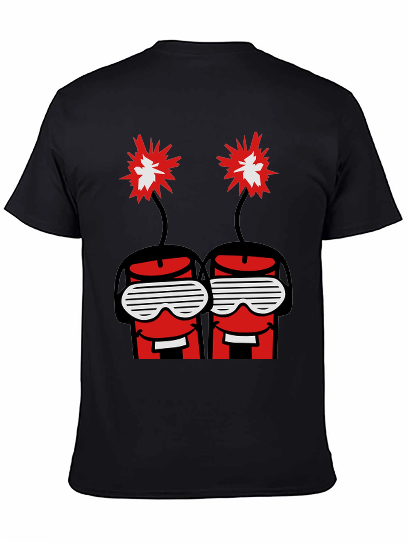 Dynamite Duo Graphic Tee - Black Cotton T-Shirt