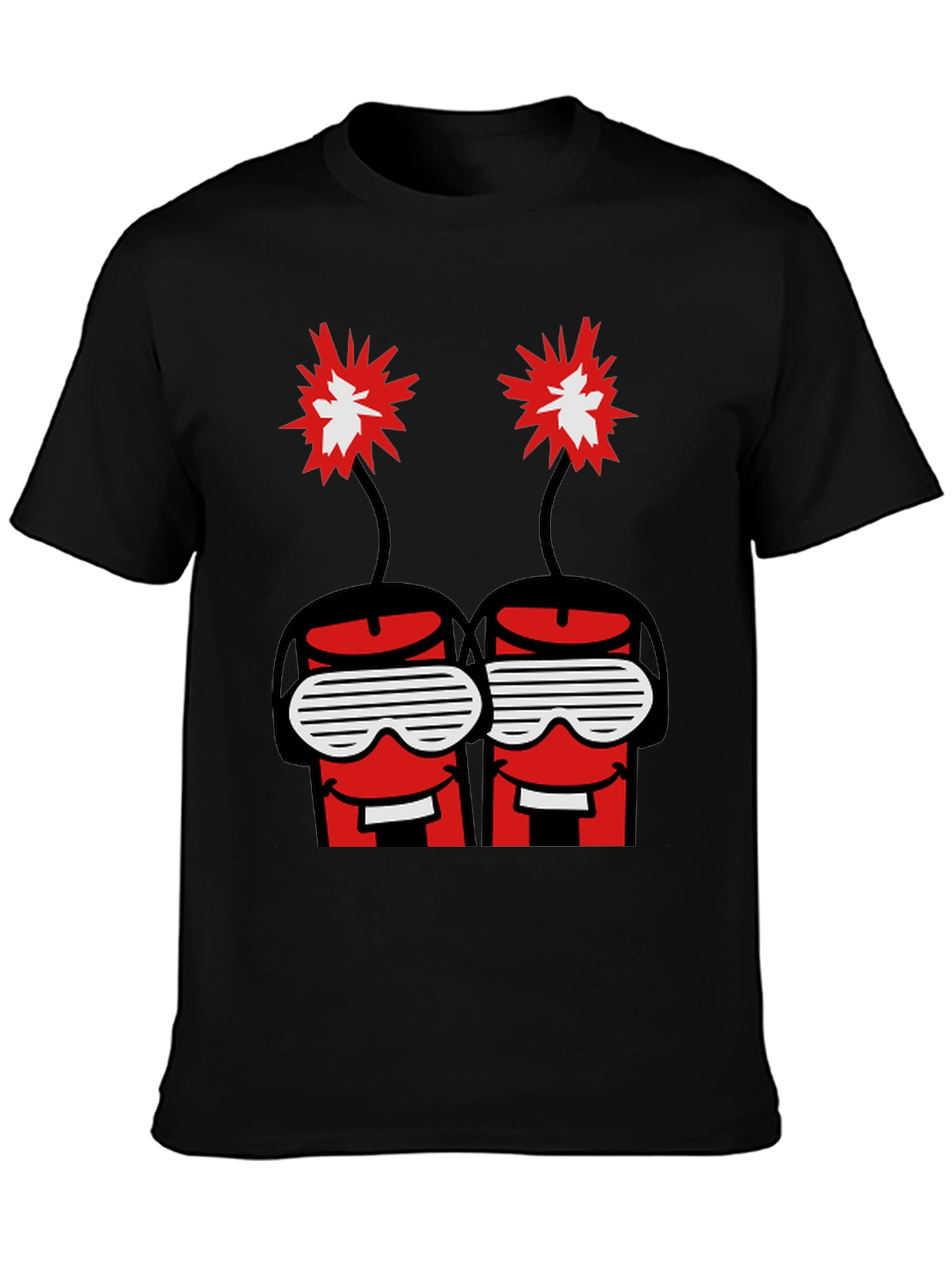 Dynamite Duo Graphic Tee - Black Cotton T-Shirt