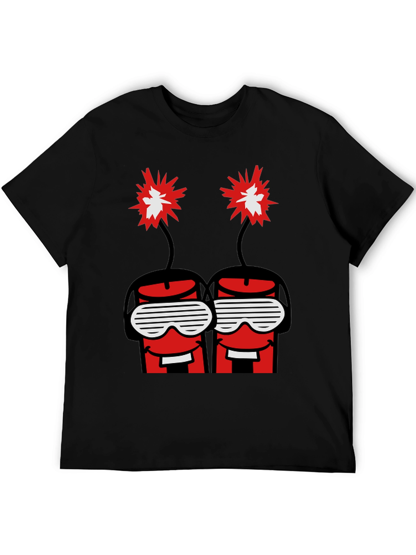 Dynamite Duo Graphic Tee - Black Cotton T-Shirt