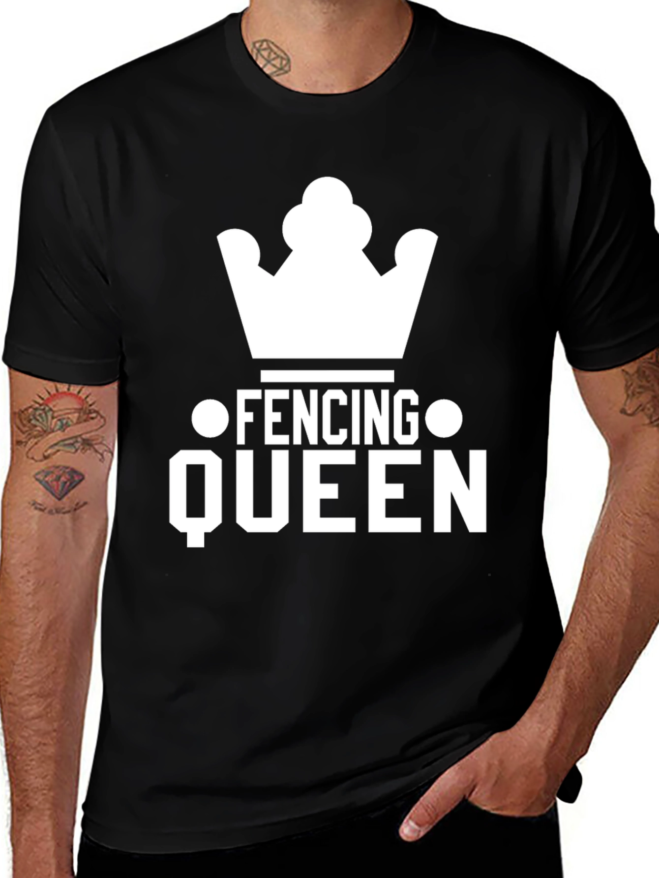 Fencing Queen T-Shirt - Sporty Graphic Tee