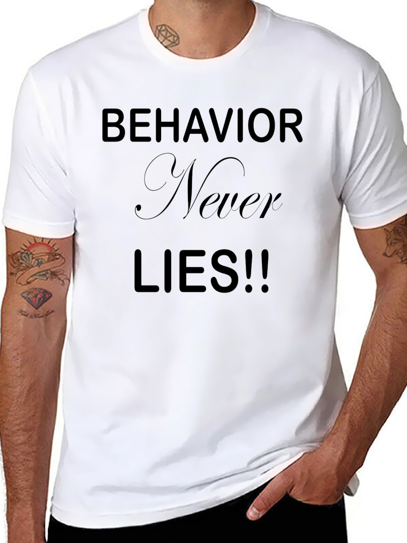 Behavior Never Lies Graphic Tee - Mens
