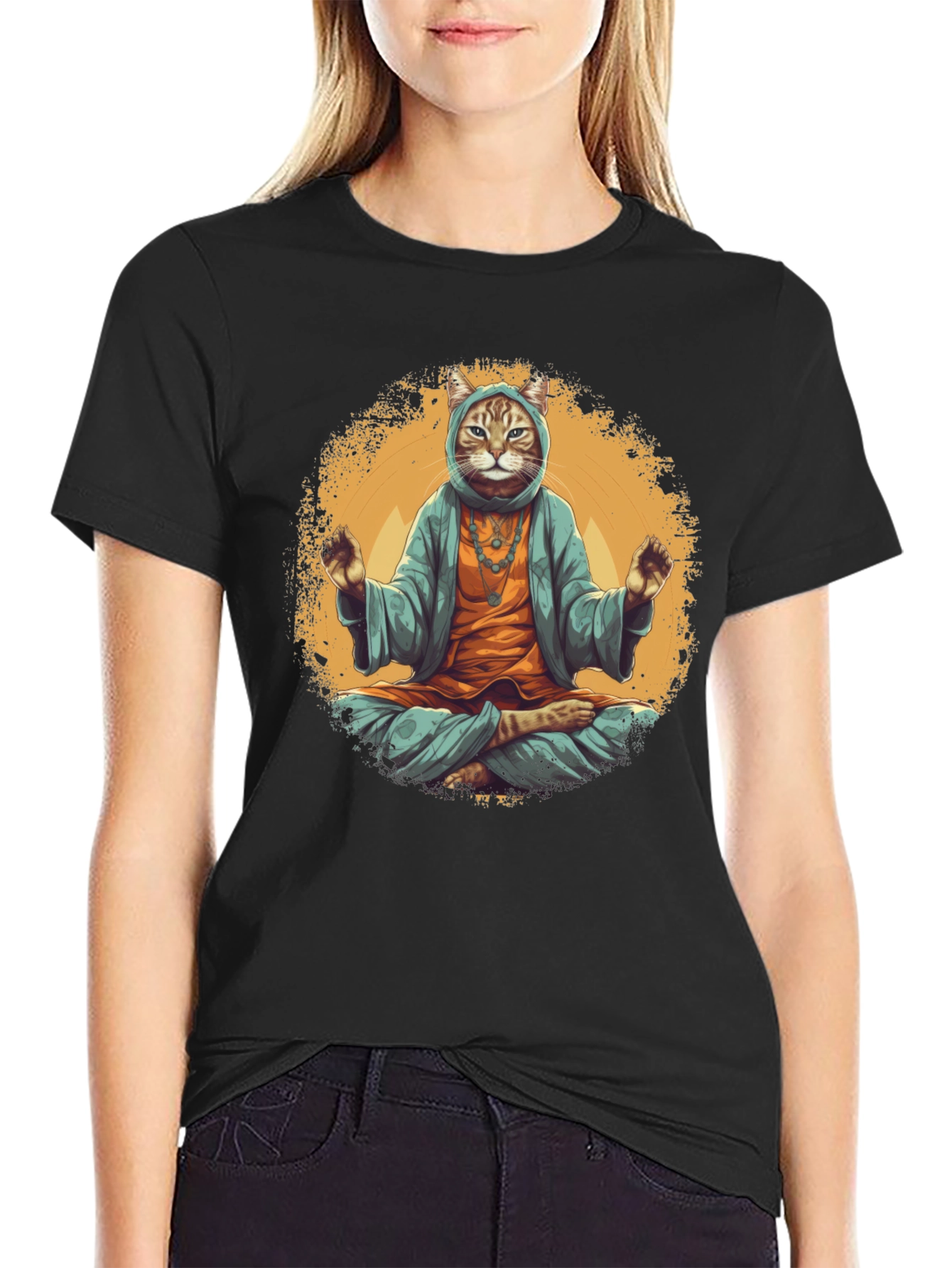 Zen Cat Meditation T-Shirt