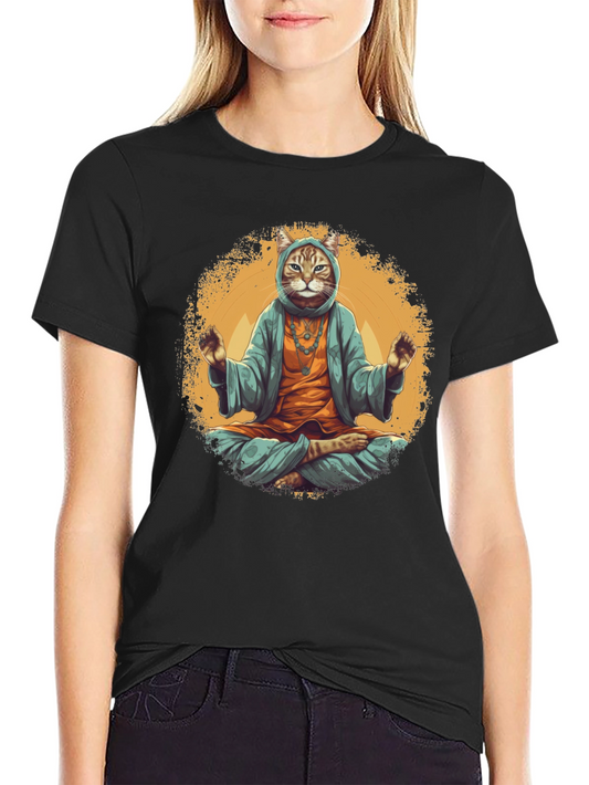 Zen Cat Meditation T-Shirt