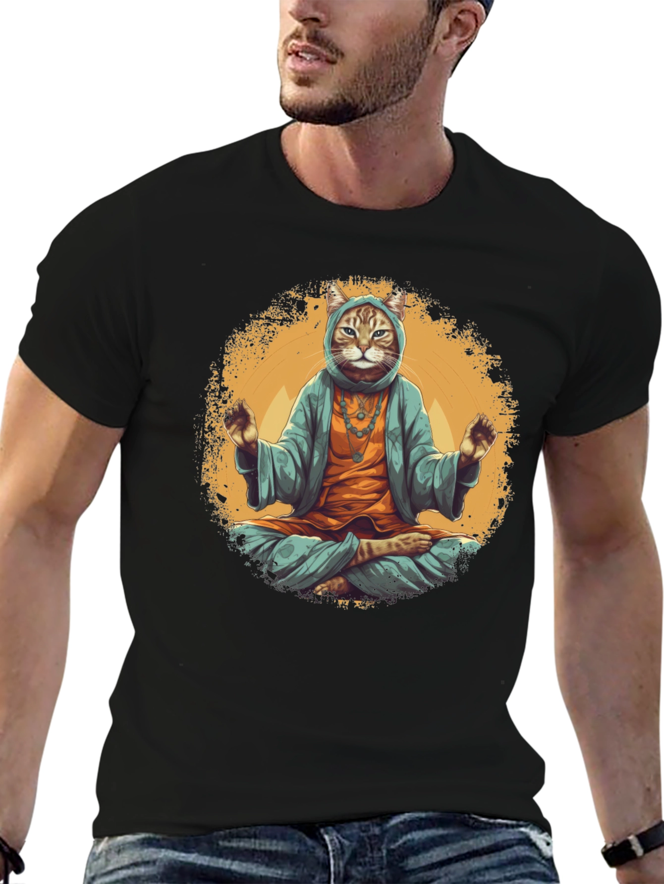 Zen Cat Meditation T-Shirt