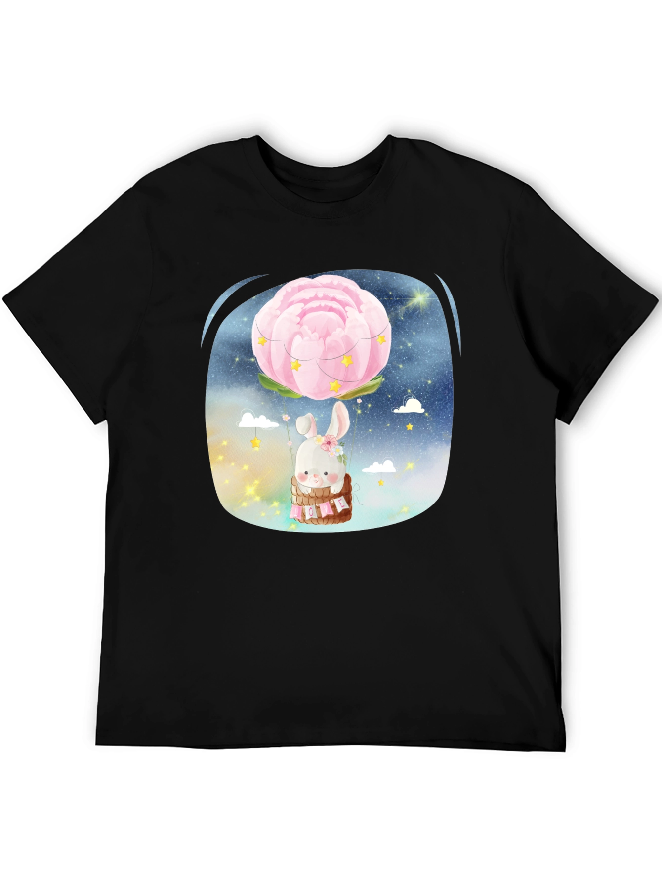 Cute Bunny Flower Balloon T-Shirt