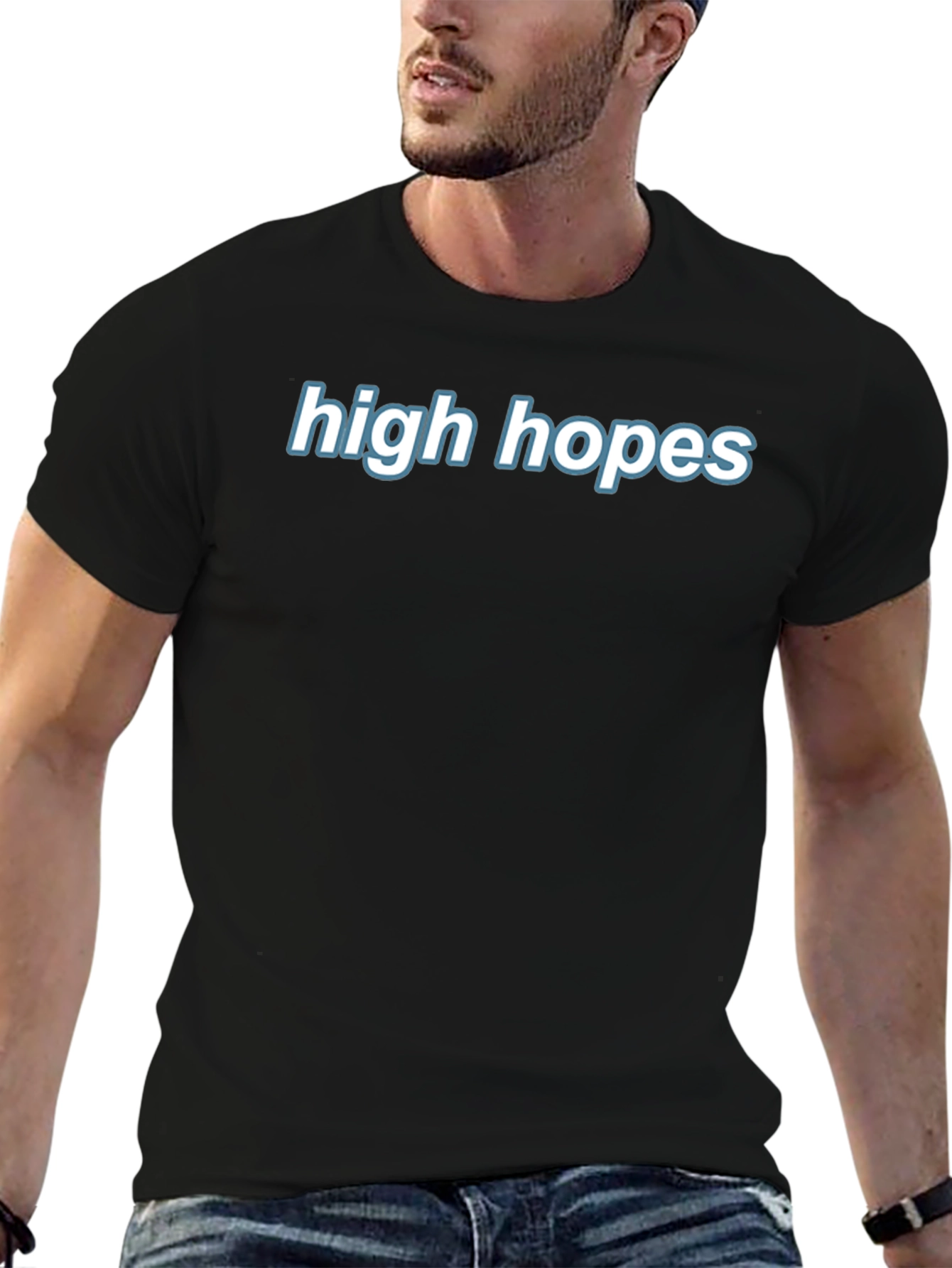 High Hopes Graphic Tee - Black Cotton Blend