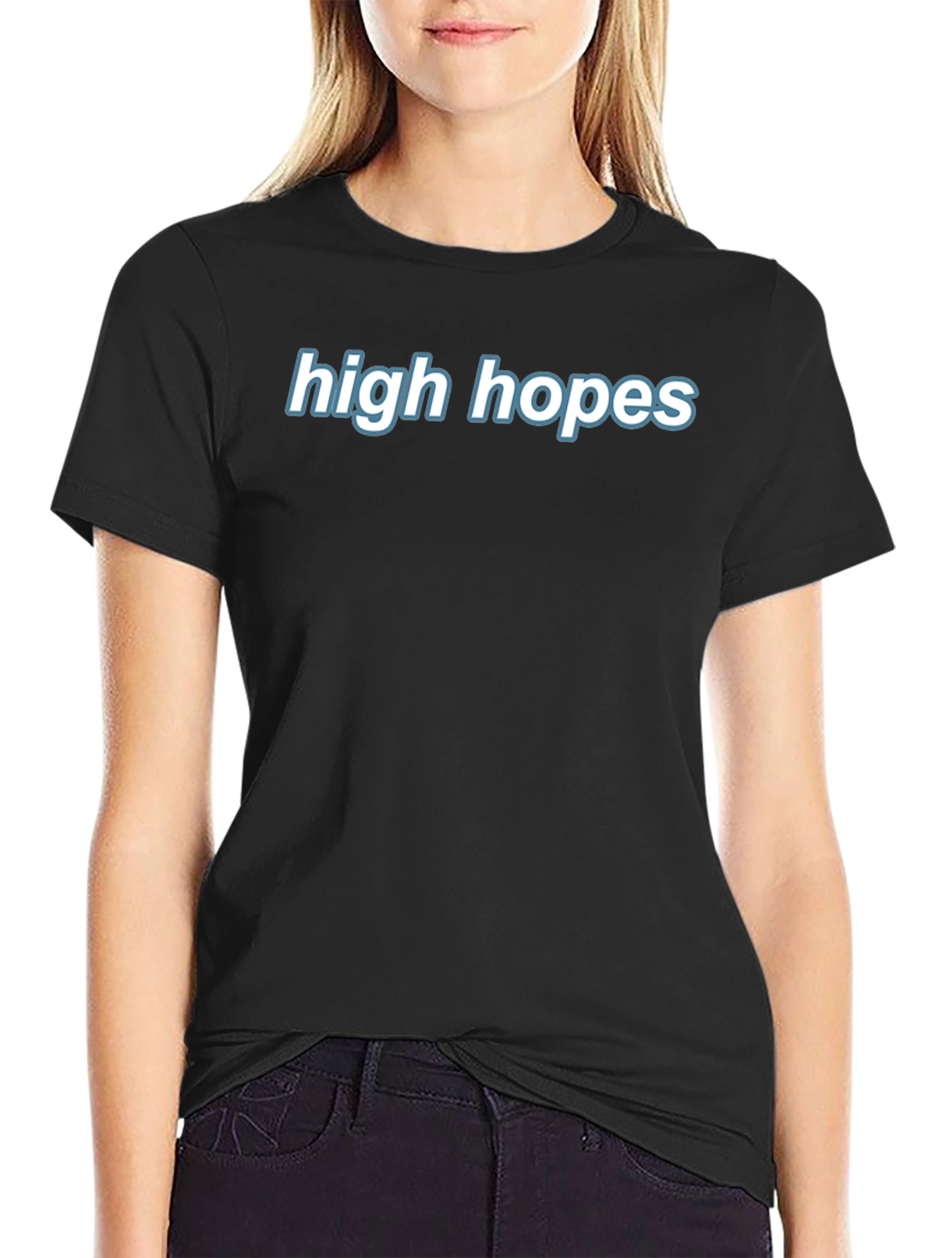High Hopes Graphic Tee - Black Cotton Blend