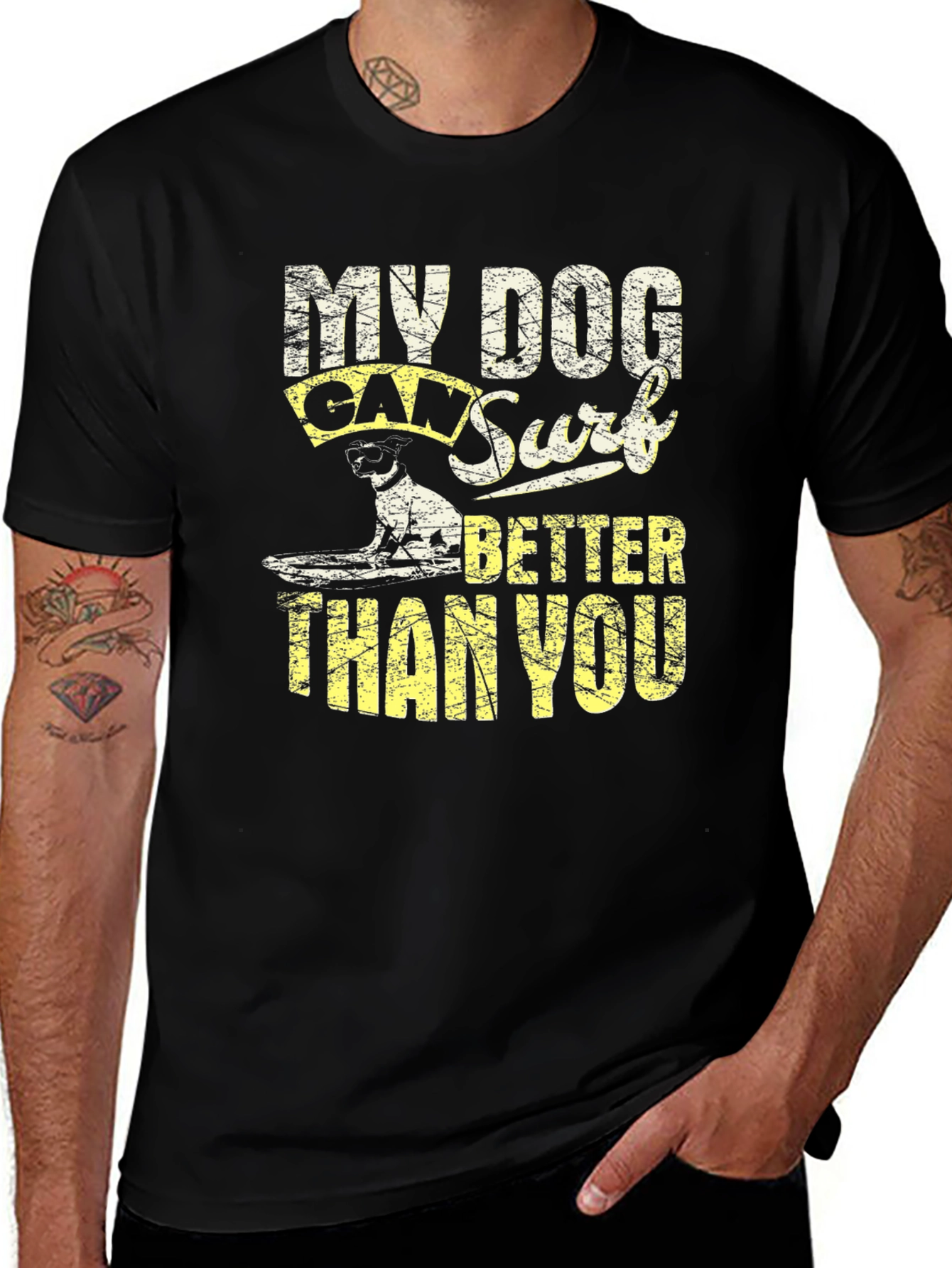 My Dog Can Surf Better Than You Graphic Tee