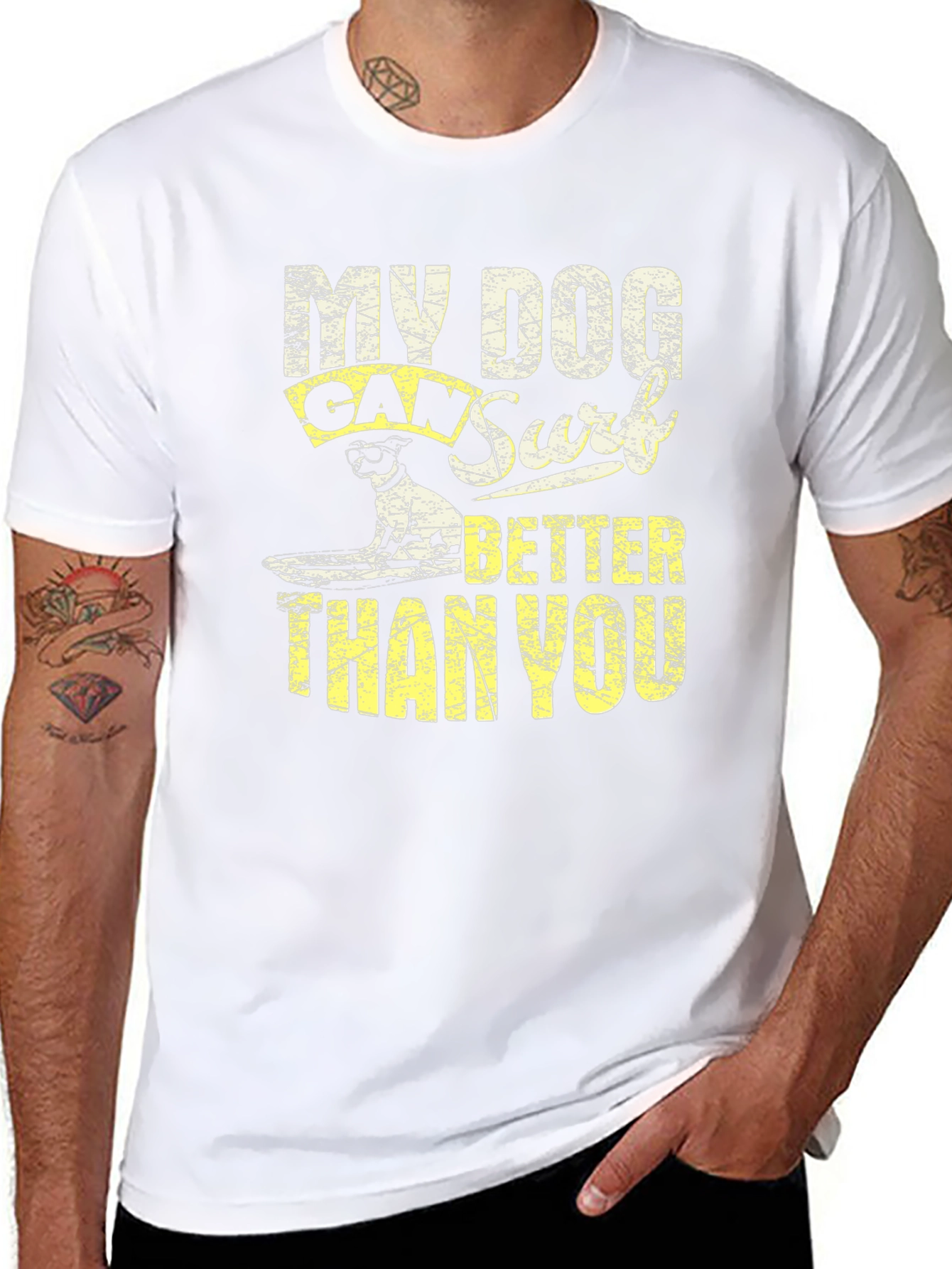 My Dog Can Surf Better Than You Graphic Tee