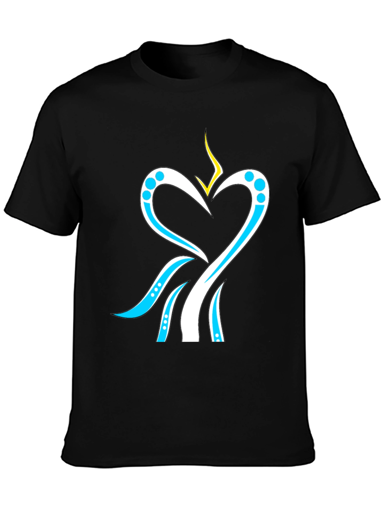 Heart & Stream T-Shirt - Modern Graphic Tee