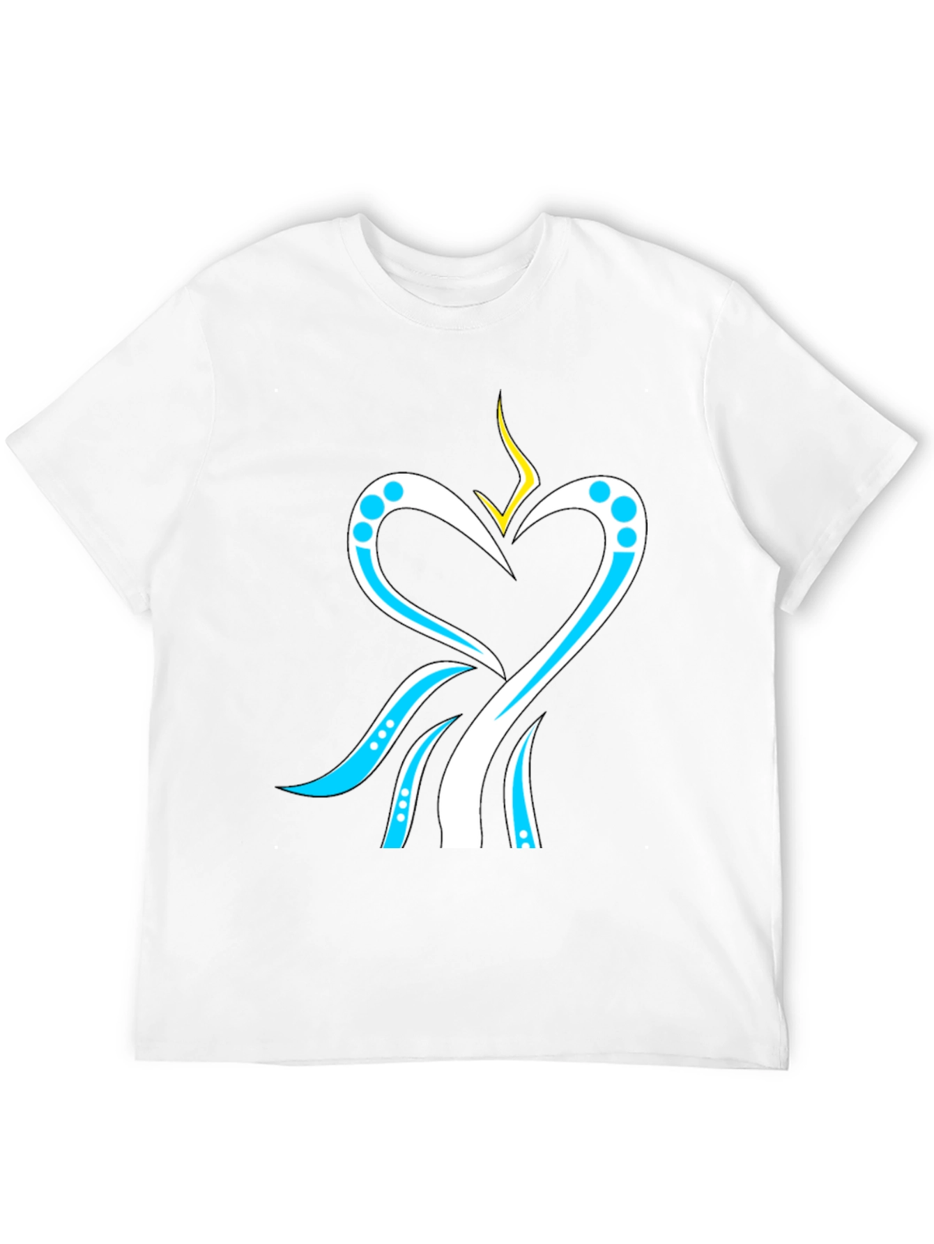 Heart & Stream T-Shirt - Modern Graphic Tee