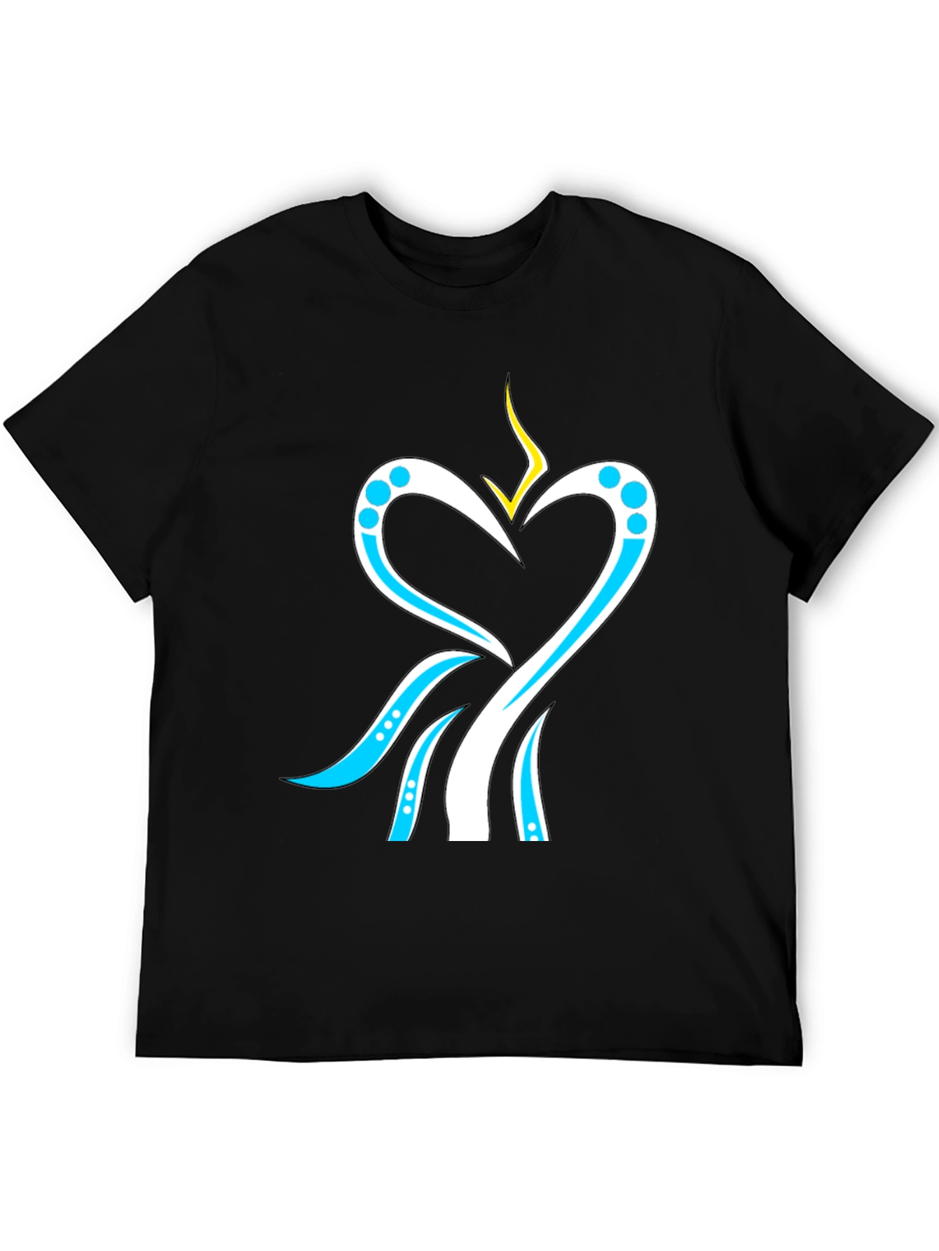 Heart & Stream T-Shirt - Modern Graphic Tee