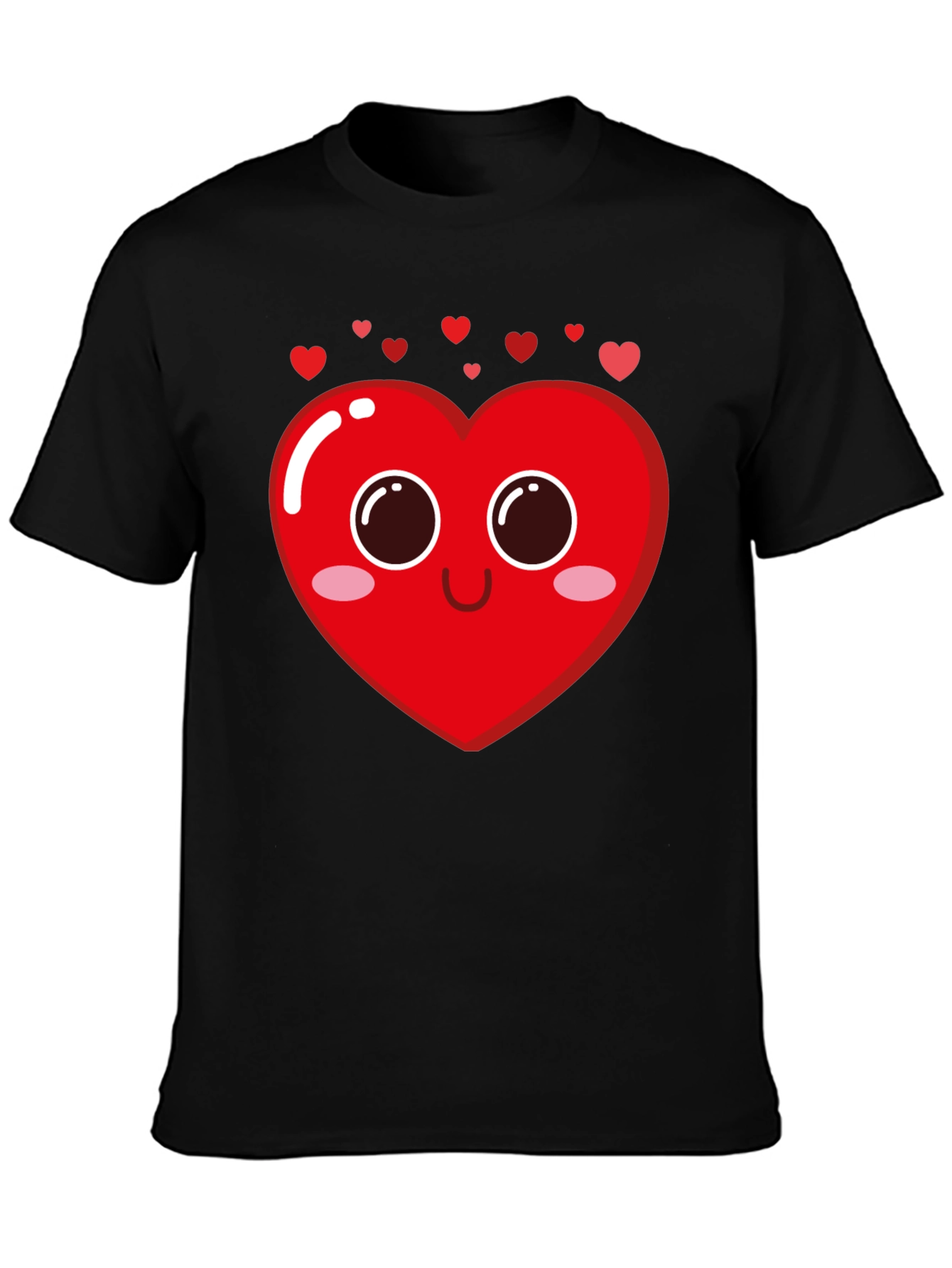 Cute Heart Face Graphic Tee