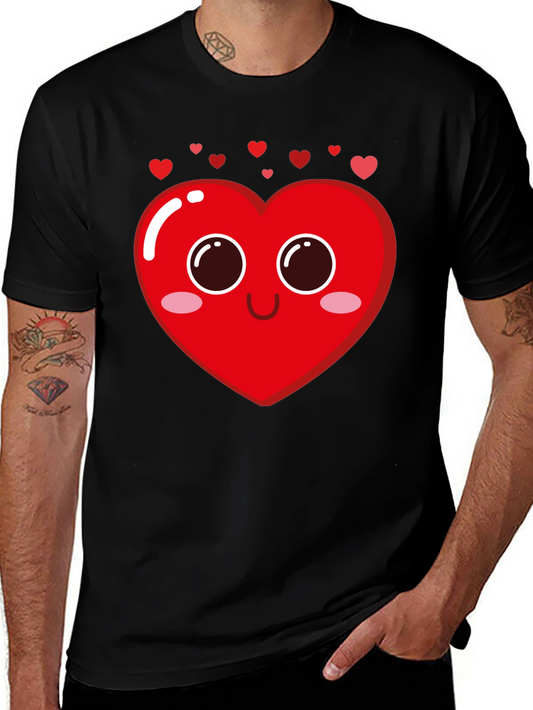 Cute Heart Face Graphic Tee