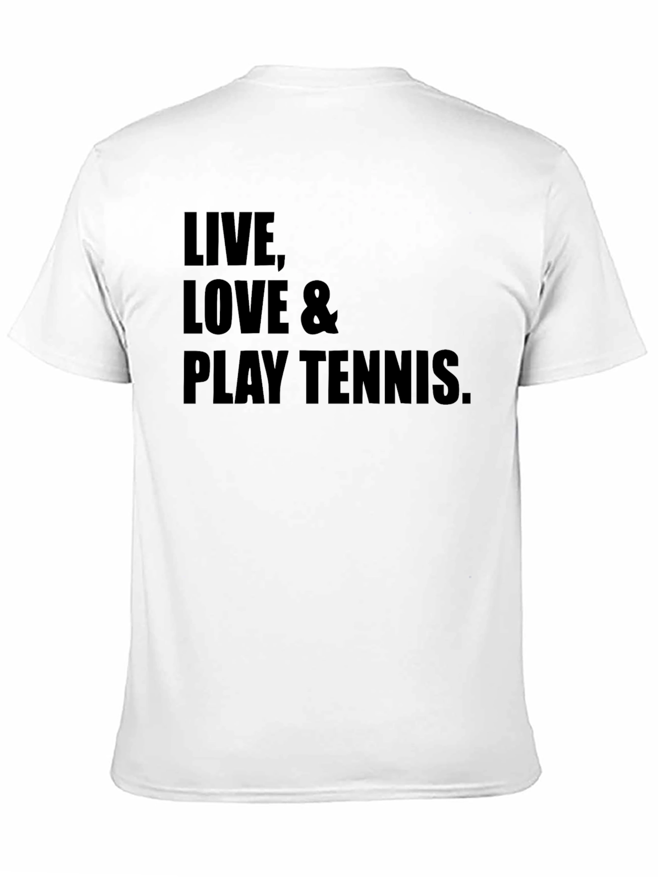 Live Love & Play Tennis Graphic Tee - Black