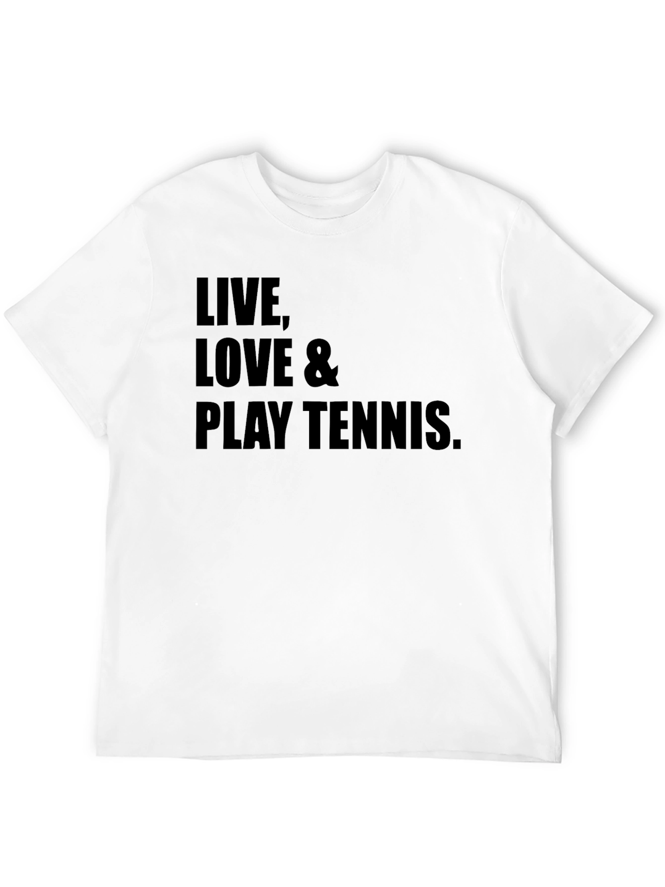 Live Love & Play Tennis Graphic Tee - Black