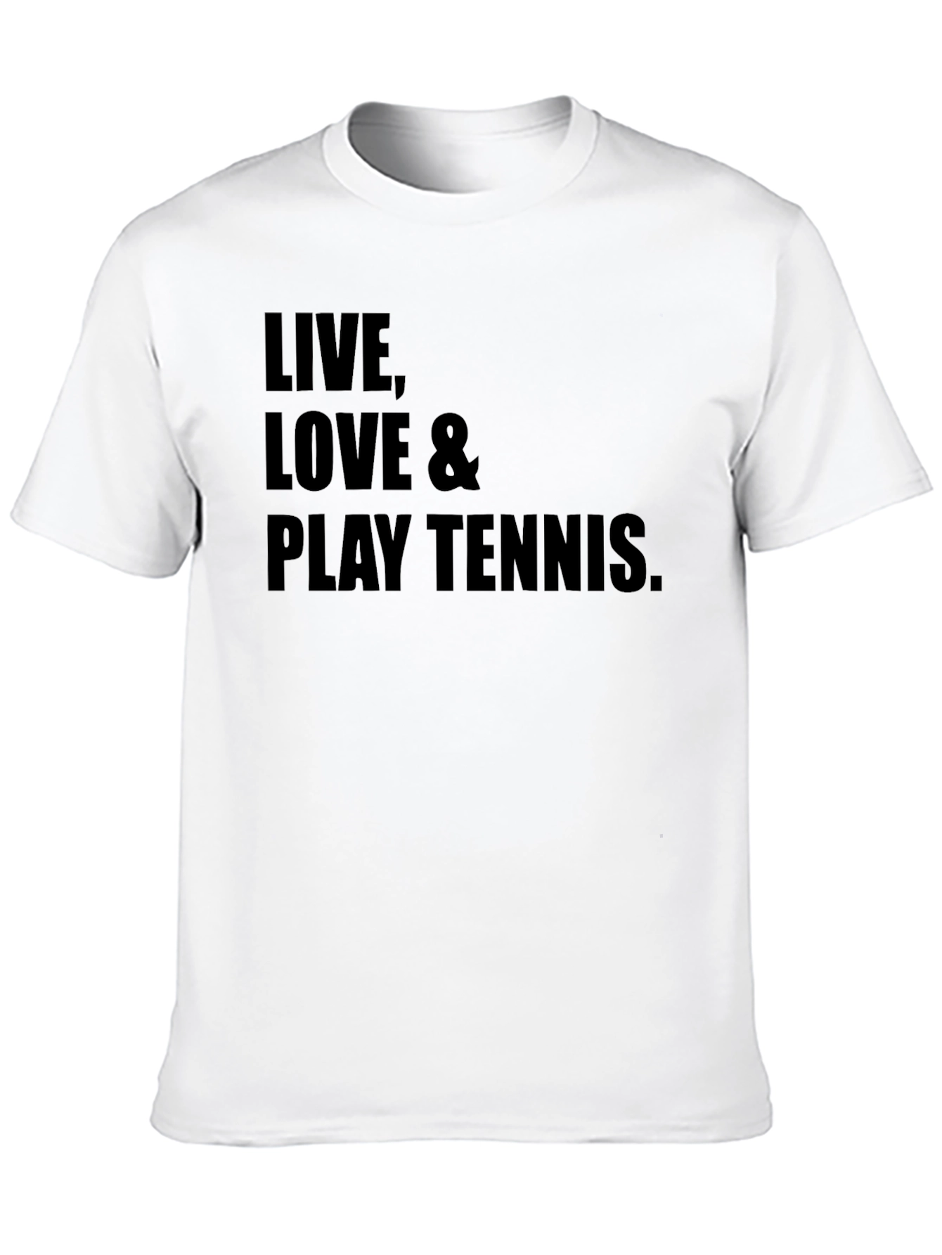 Live Love & Play Tennis Graphic Tee - Black