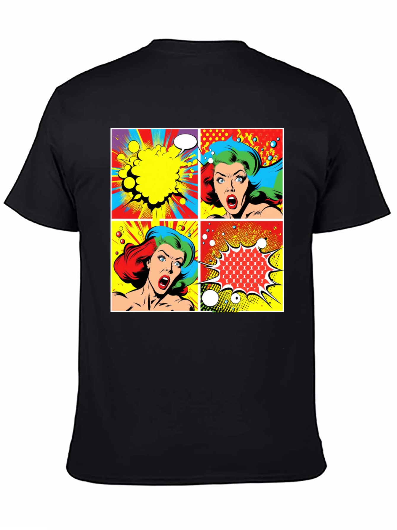 Retro Comic Book Pop Art Graphic T-Shirt