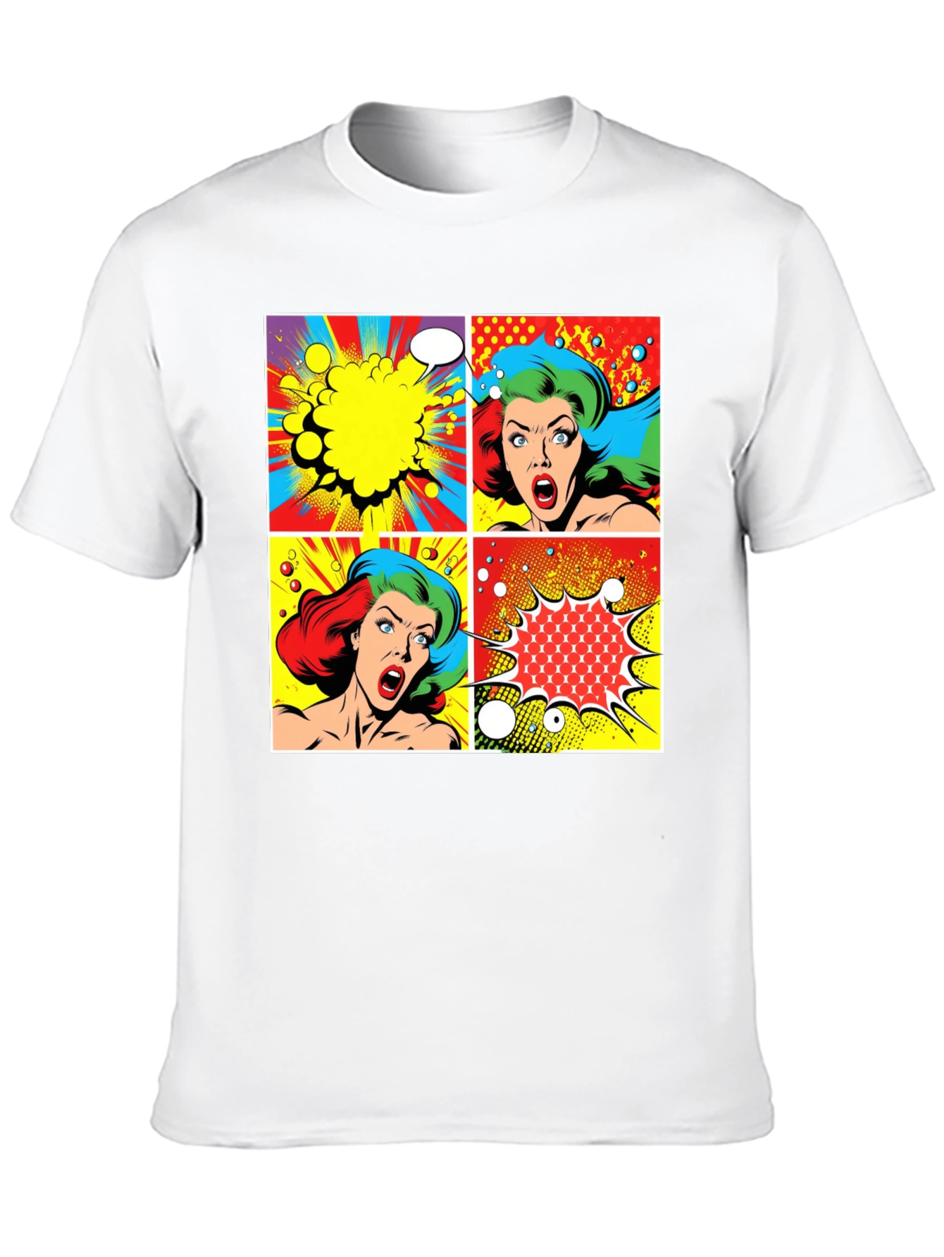 Retro Comic Book Pop Art Graphic T-Shirt