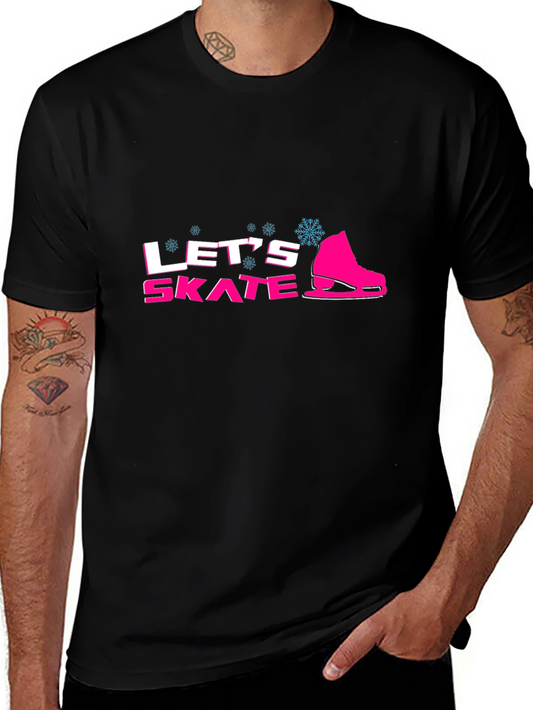 Lets Skate Graphic Tee - Winter Fun T-Shirt