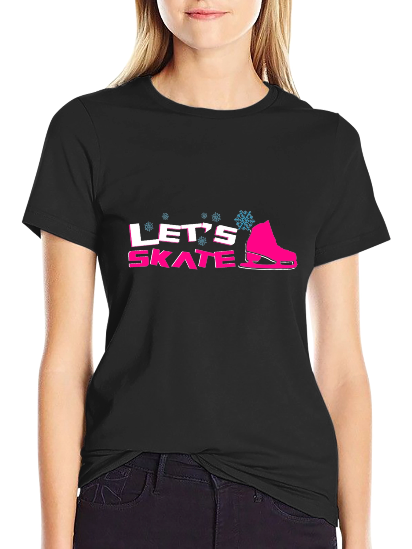 Lets Skate Graphic Tee - Winter Fun T-Shirt