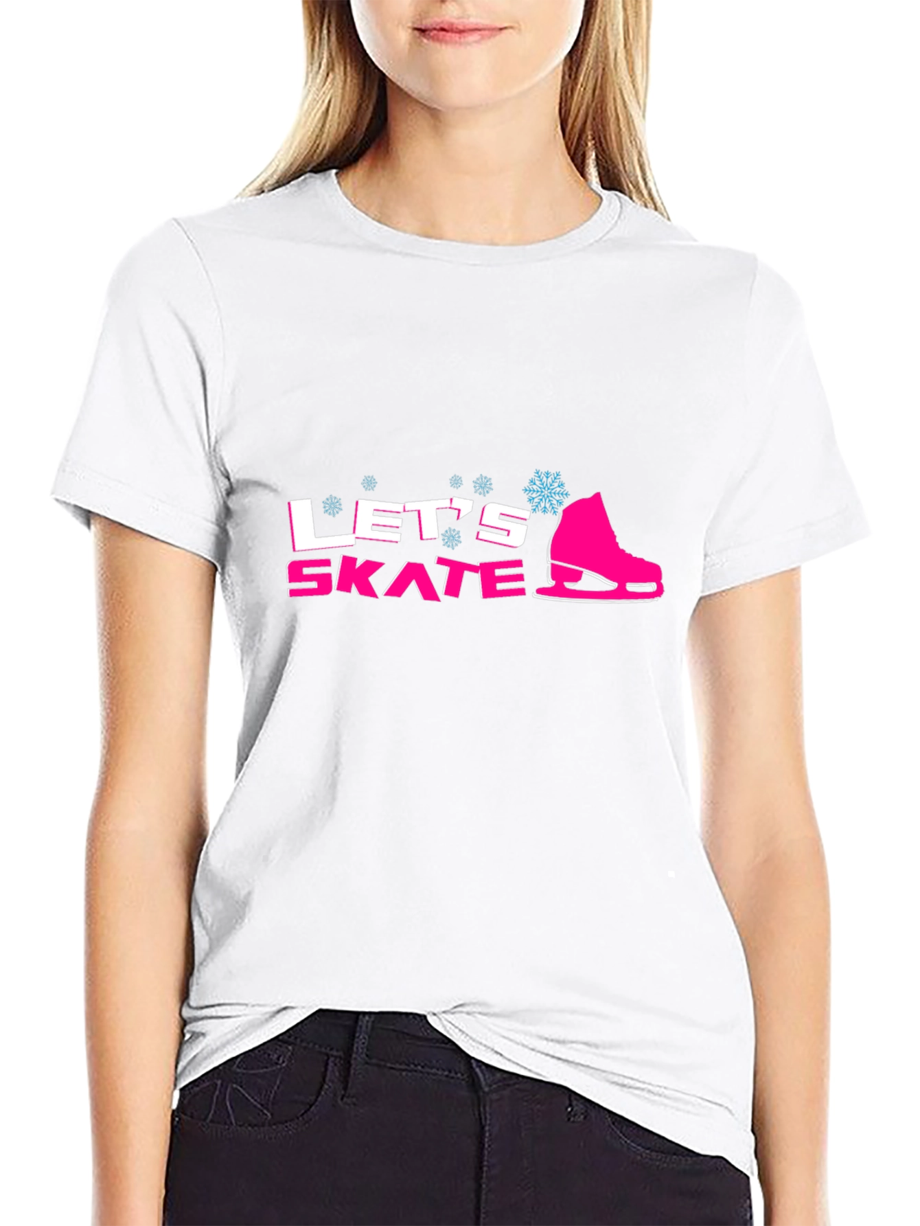 Lets Skate Graphic Tee - Winter Fun T-Shirt