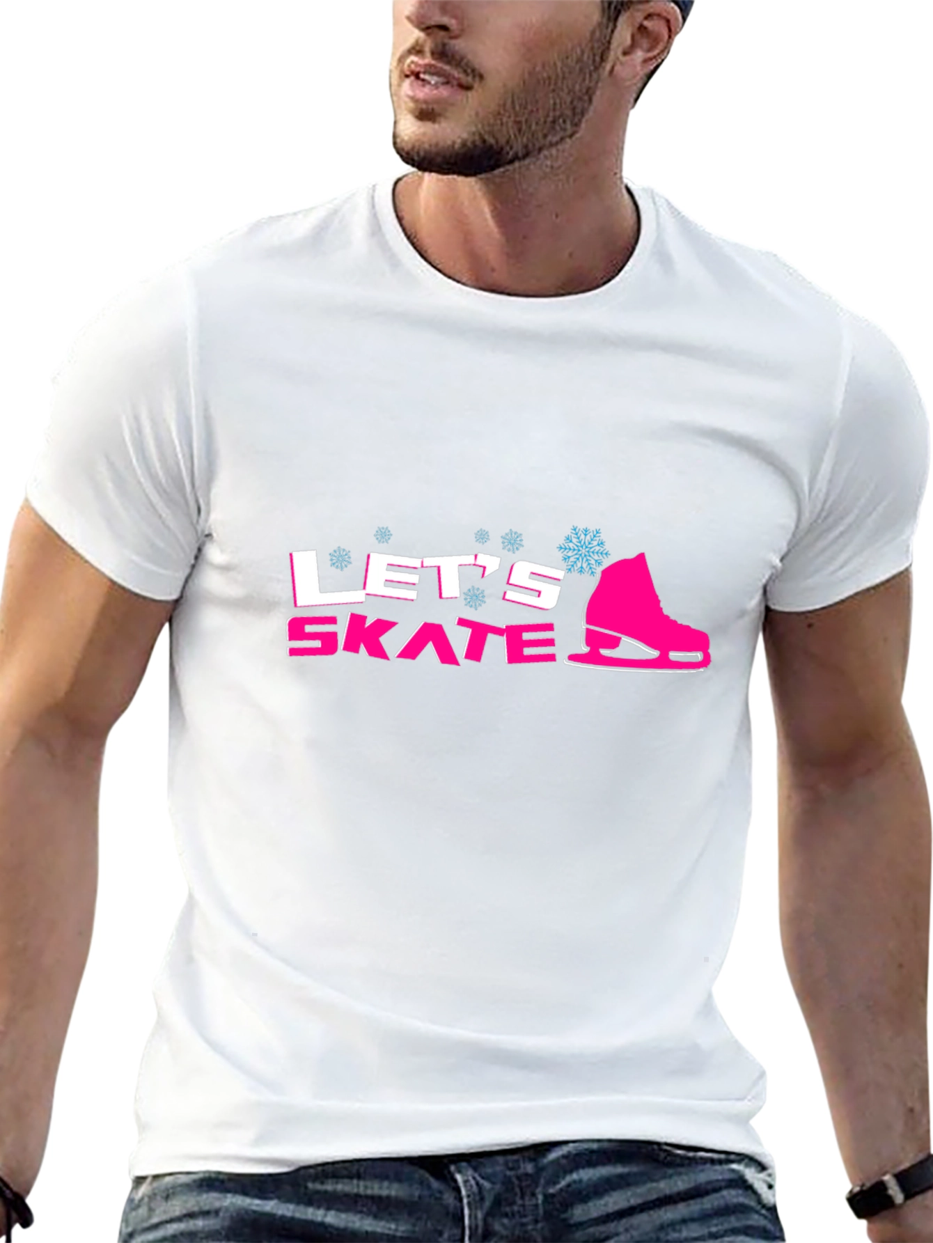 Lets Skate Graphic Tee - Winter Fun T-Shirt