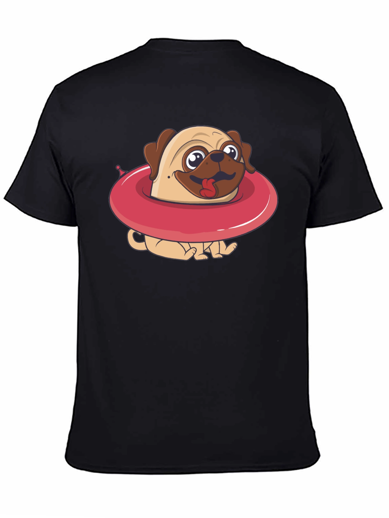 Pug in Swim Ring Graphic Tee