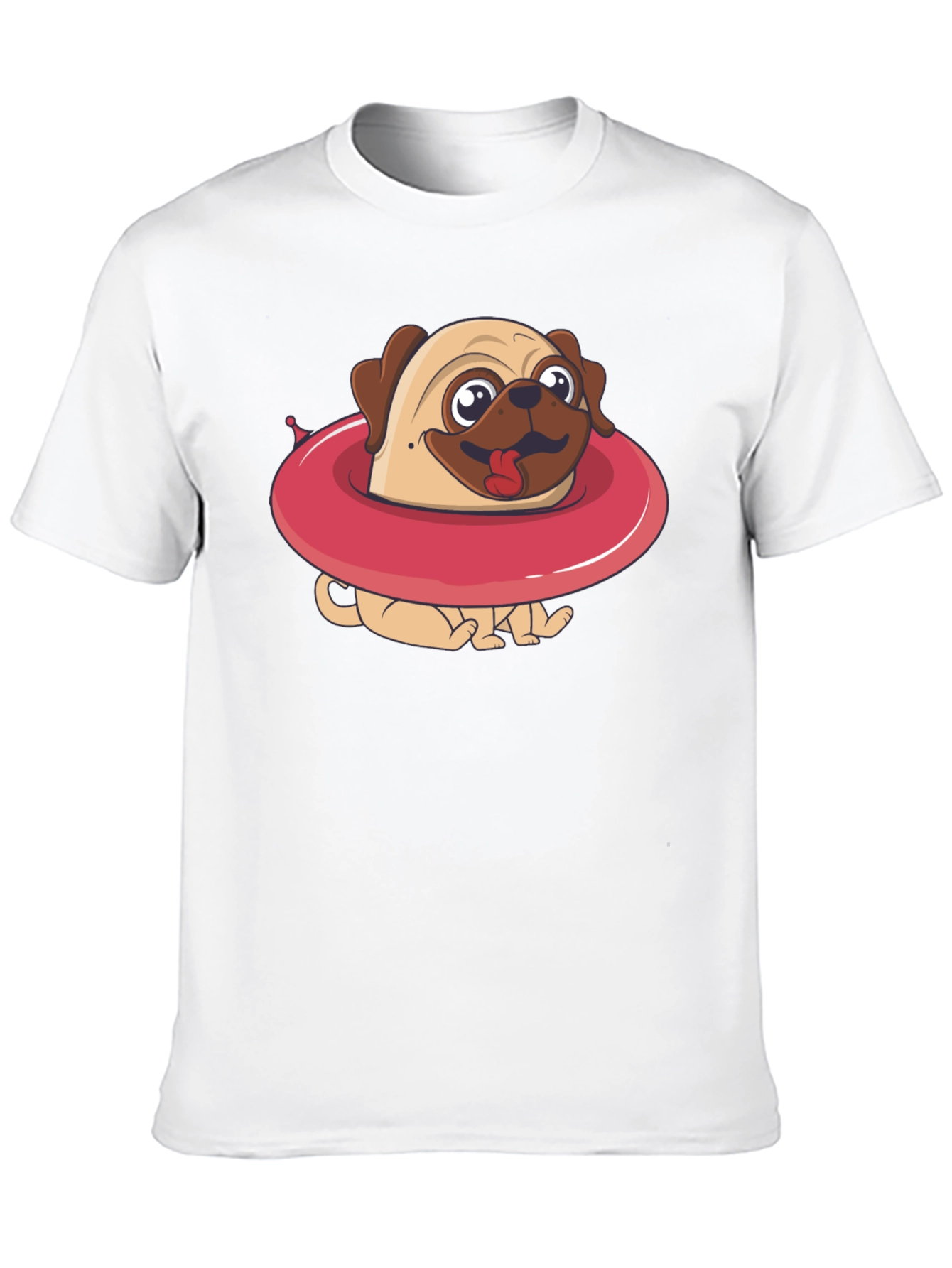 Pug in Swim Ring Graphic Tee