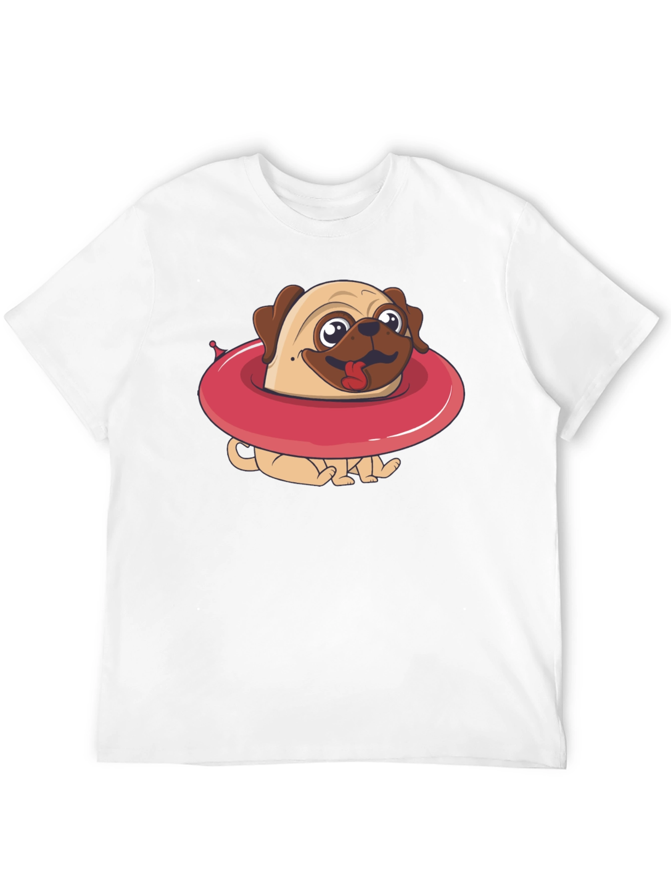 Pug in Swim Ring Graphic Tee