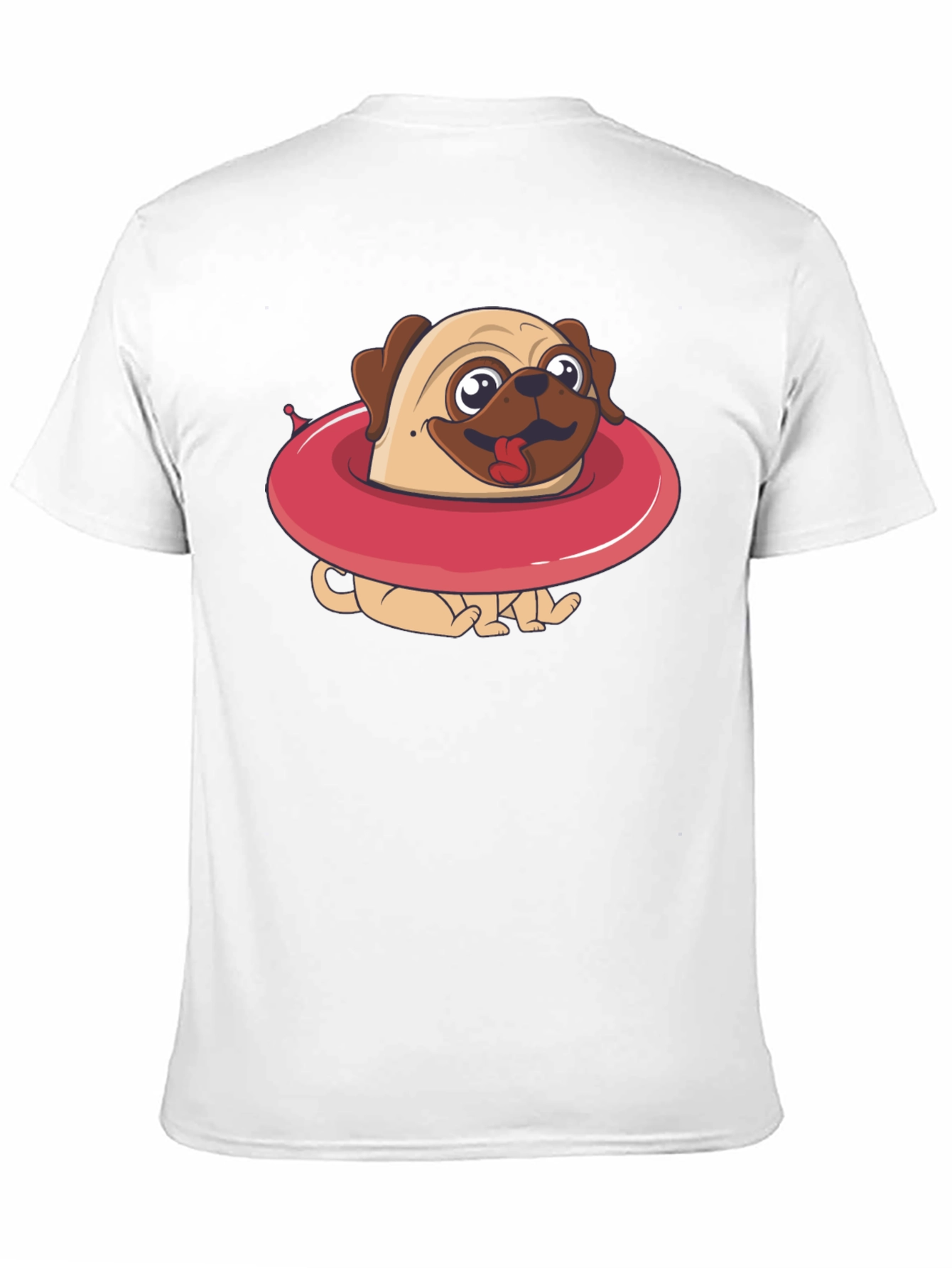 Pug in Swim Ring Graphic Tee
