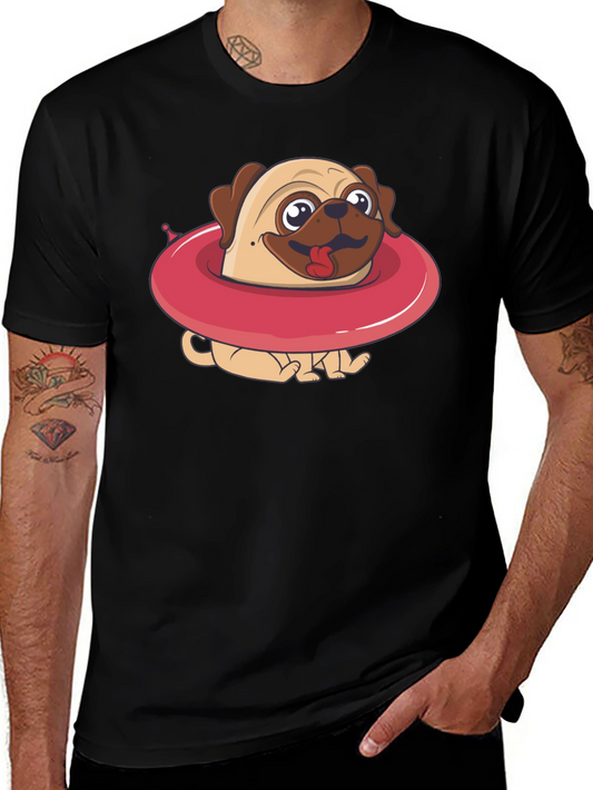 Pug in Swim Ring Graphic Tee