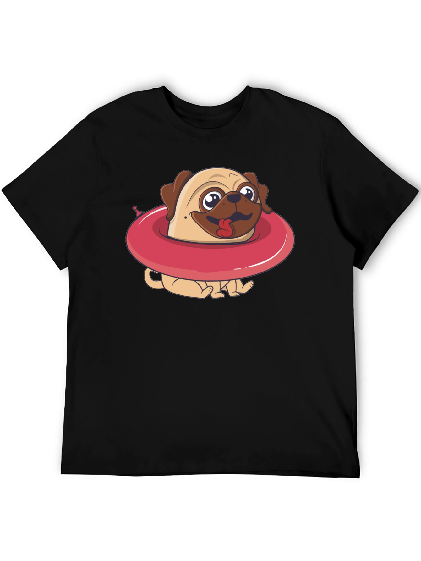 Pug in Swim Ring Graphic Tee
