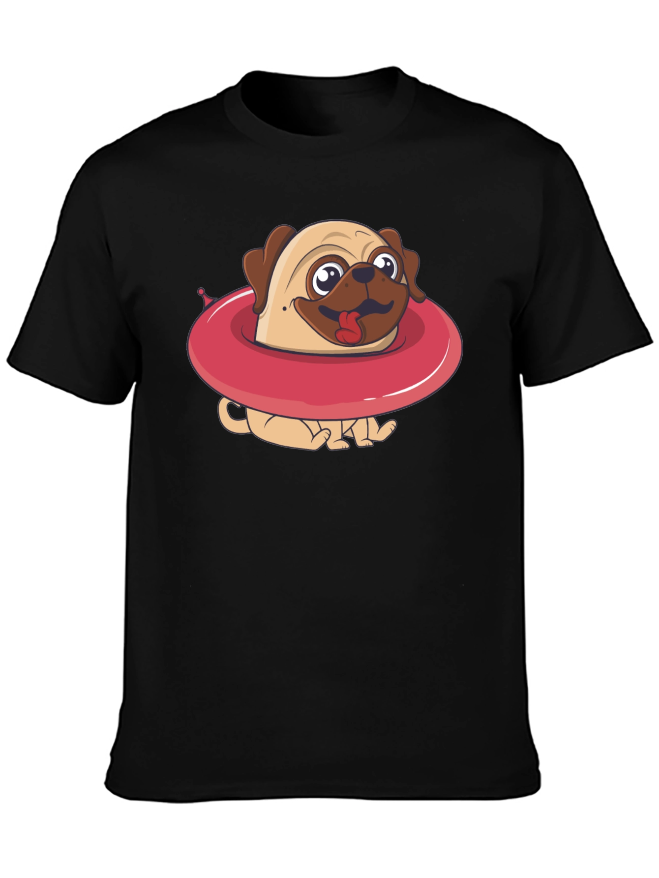 Pug in Swim Ring Graphic Tee