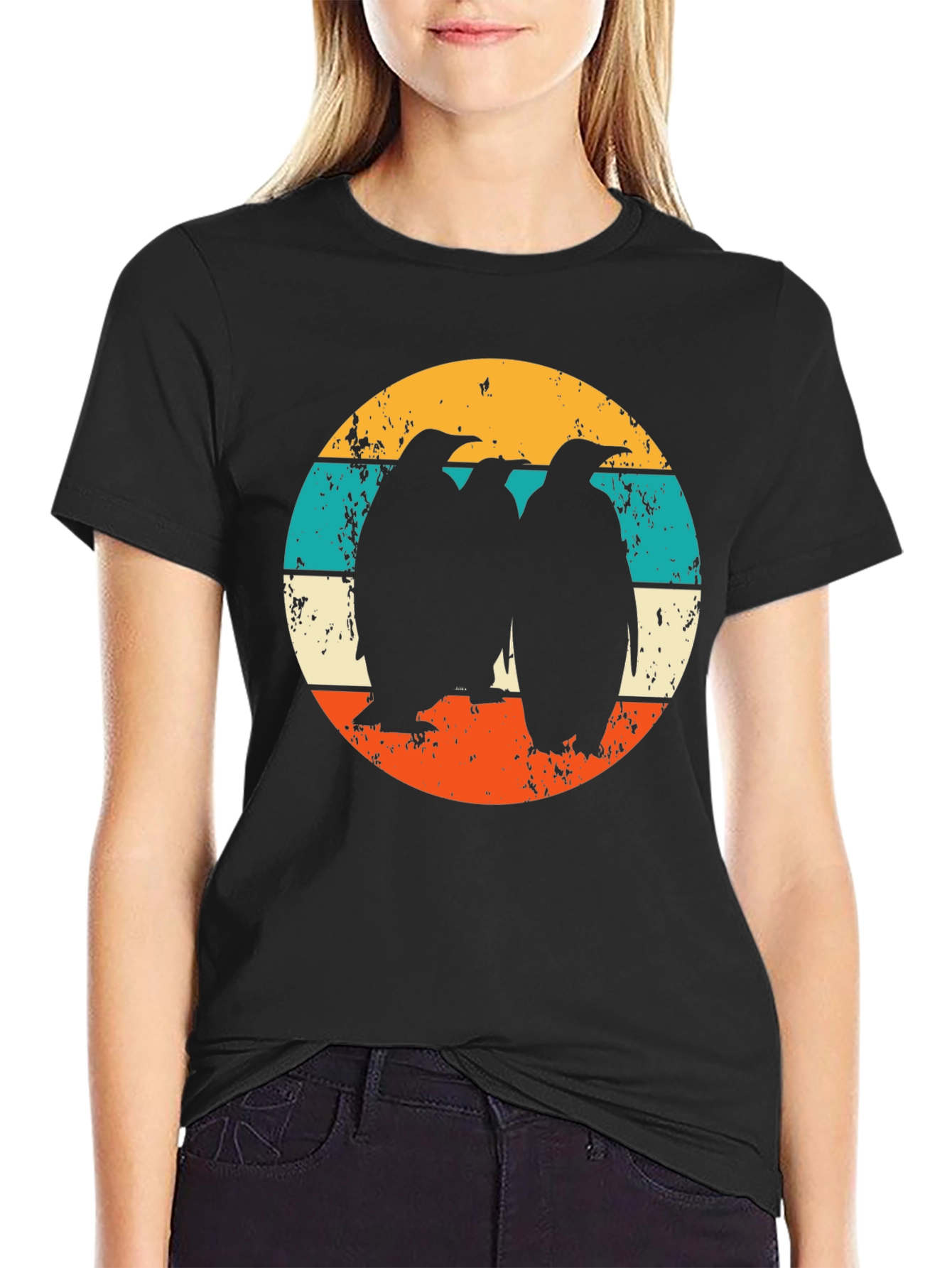 Retro Penguin T-Shirt - Cool Graphic Tee