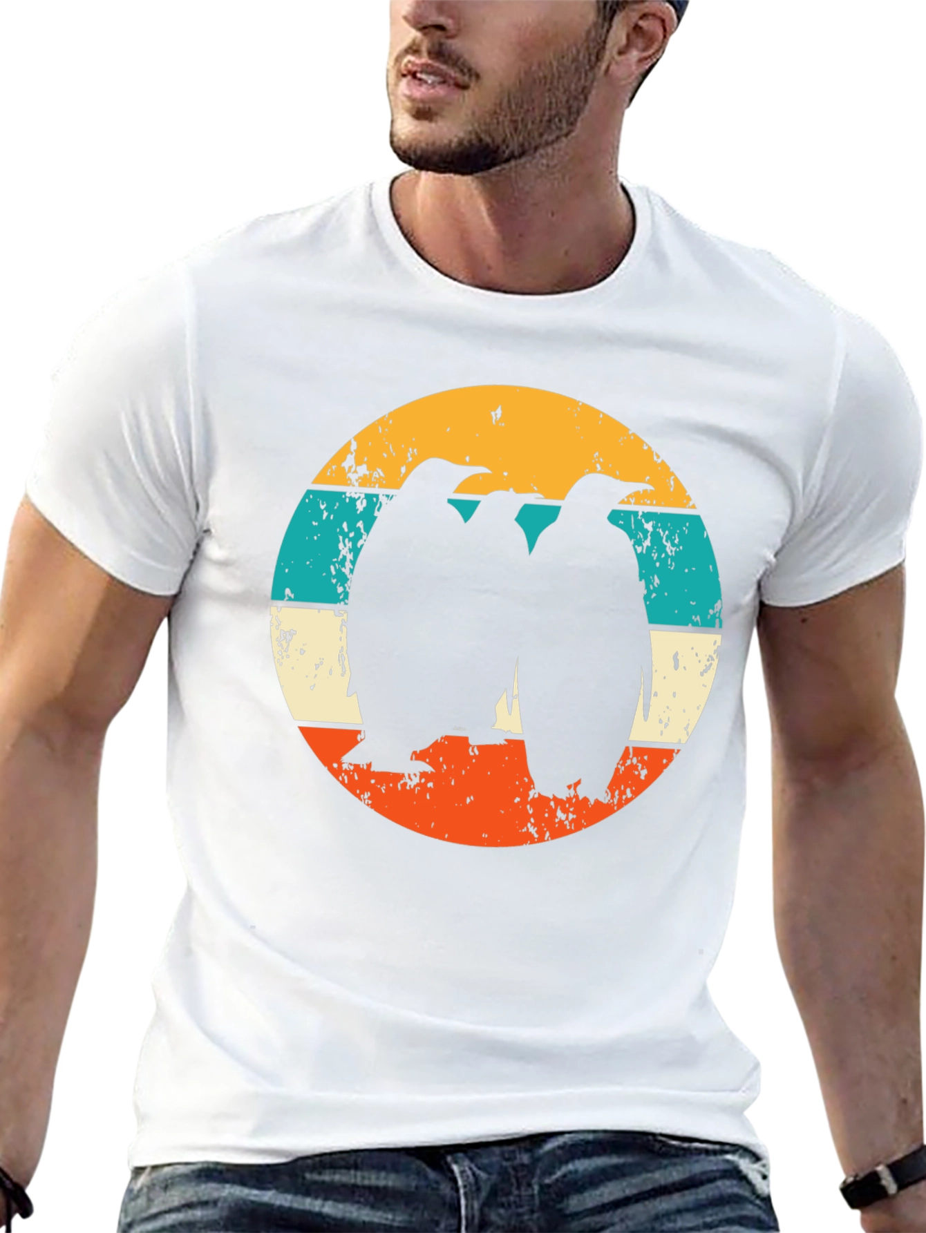 Retro Penguin T-Shirt - Cool Graphic Tee