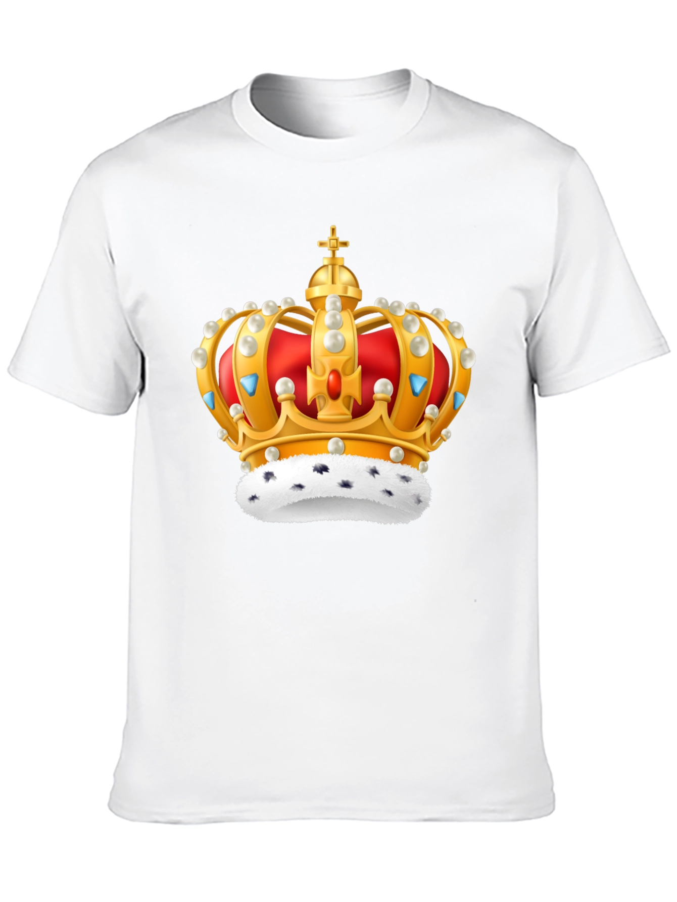 Crown Graphic Black T-Shirt - Regal Design