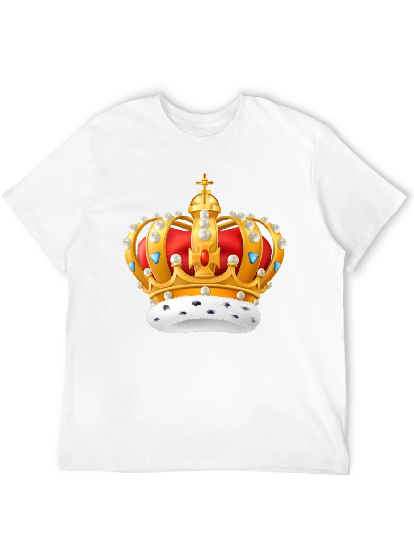 Crown Graphic Black T-Shirt - Regal Design