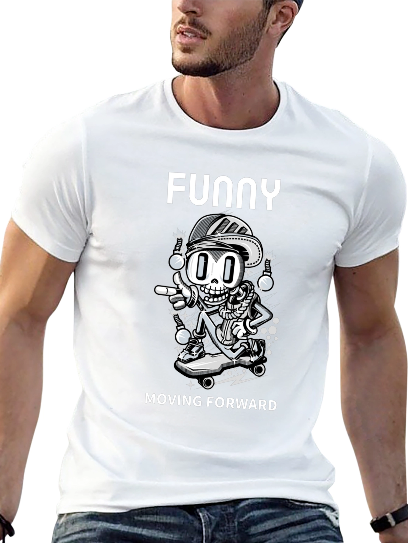 Funny Moving Forward Graphic Tee