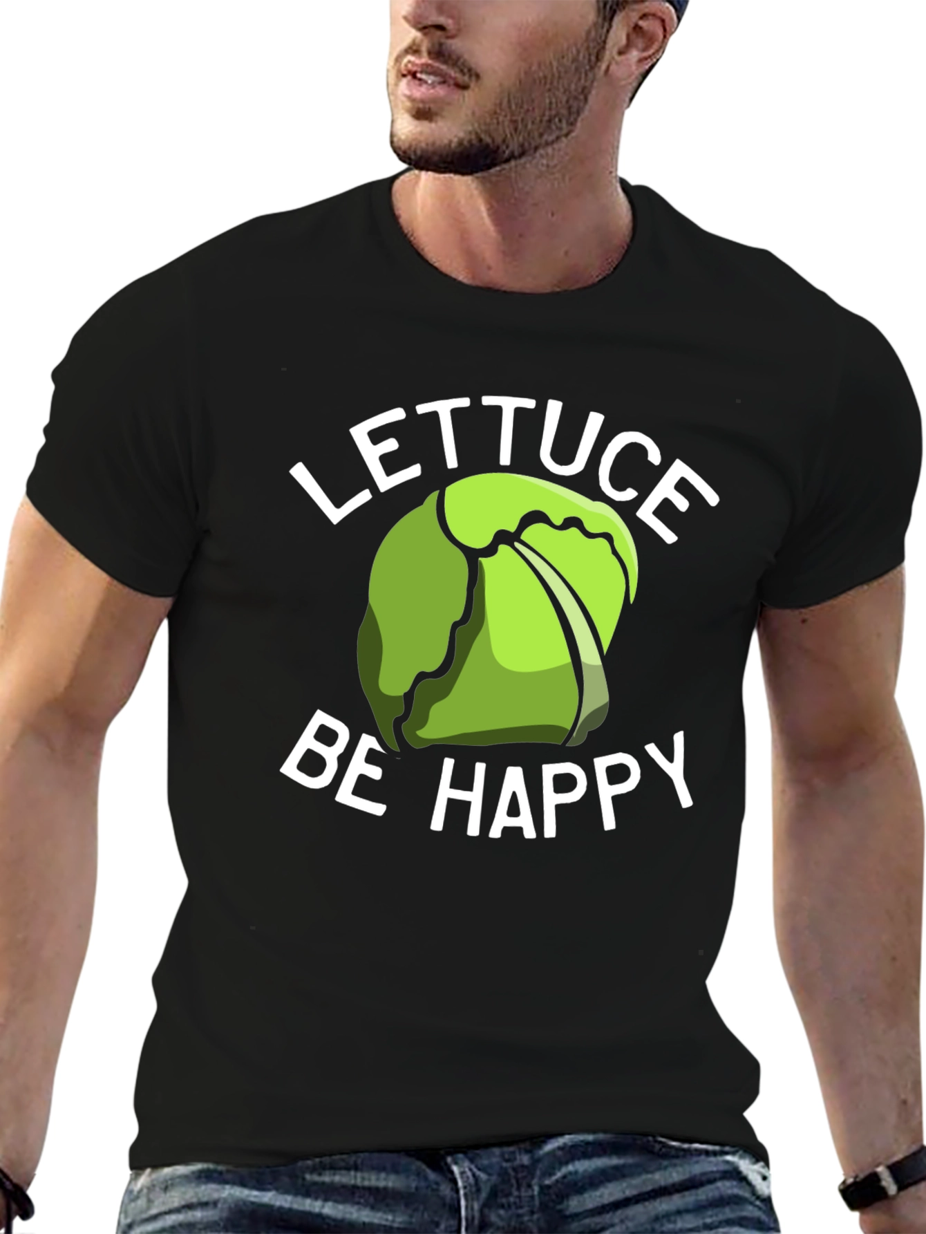 Lettuce Be Happy T-Shirt - Funny Graphic Tee